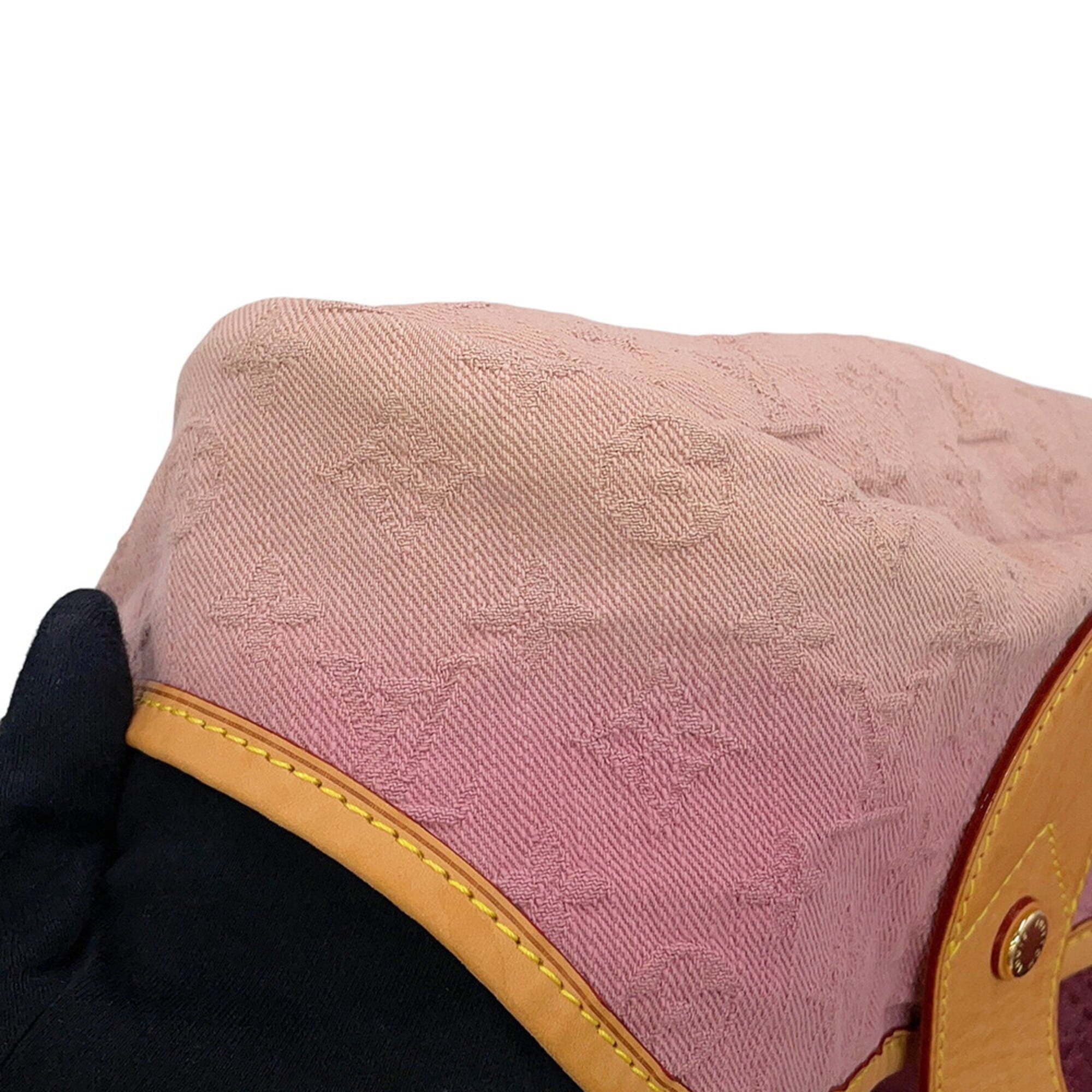 Louis Vuitton Rouge Fauviste Monogram Denim Shoulder Bag (Pre-Owned)
