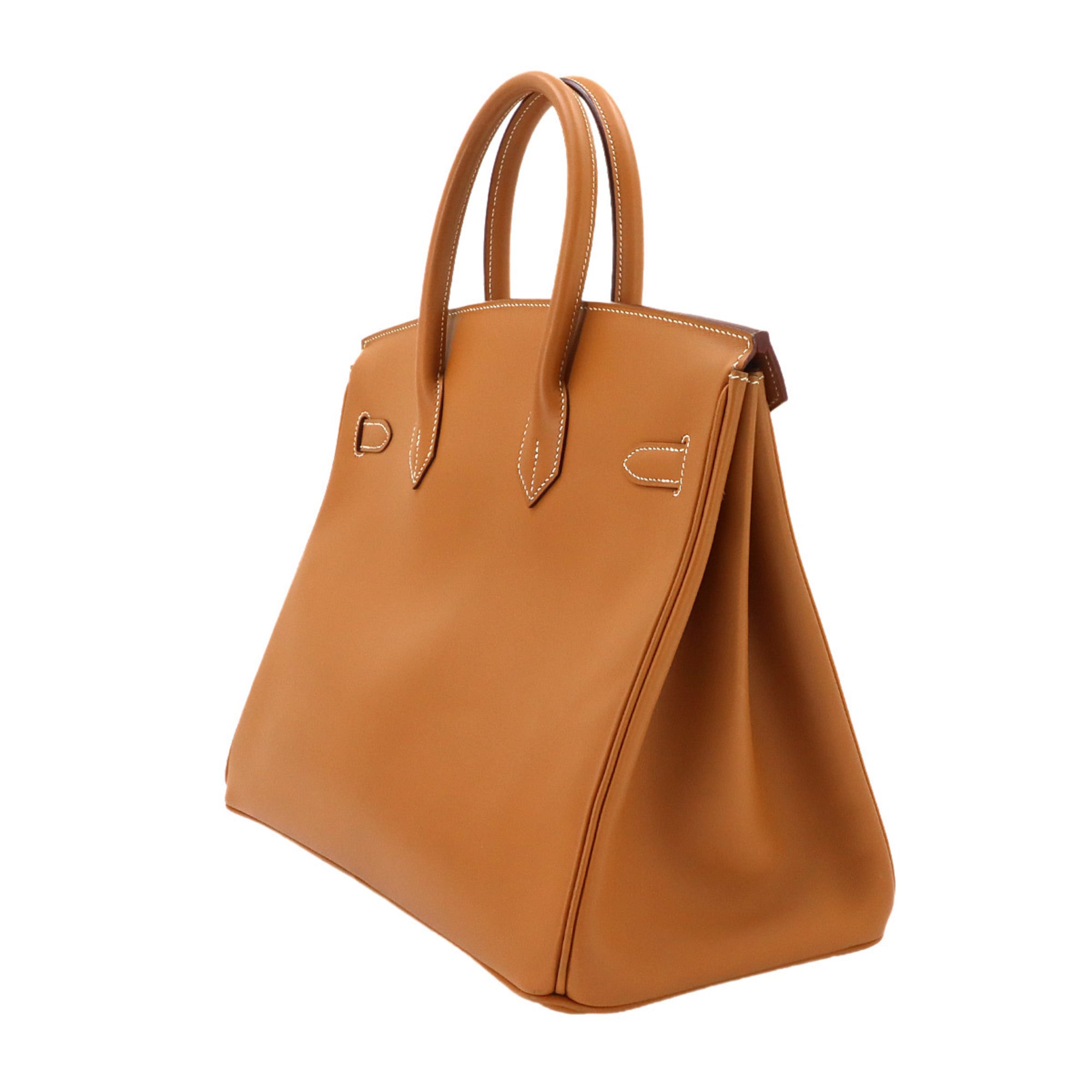 Hermes Green Natural Barenia Leather Handbag (Pre-Owned)