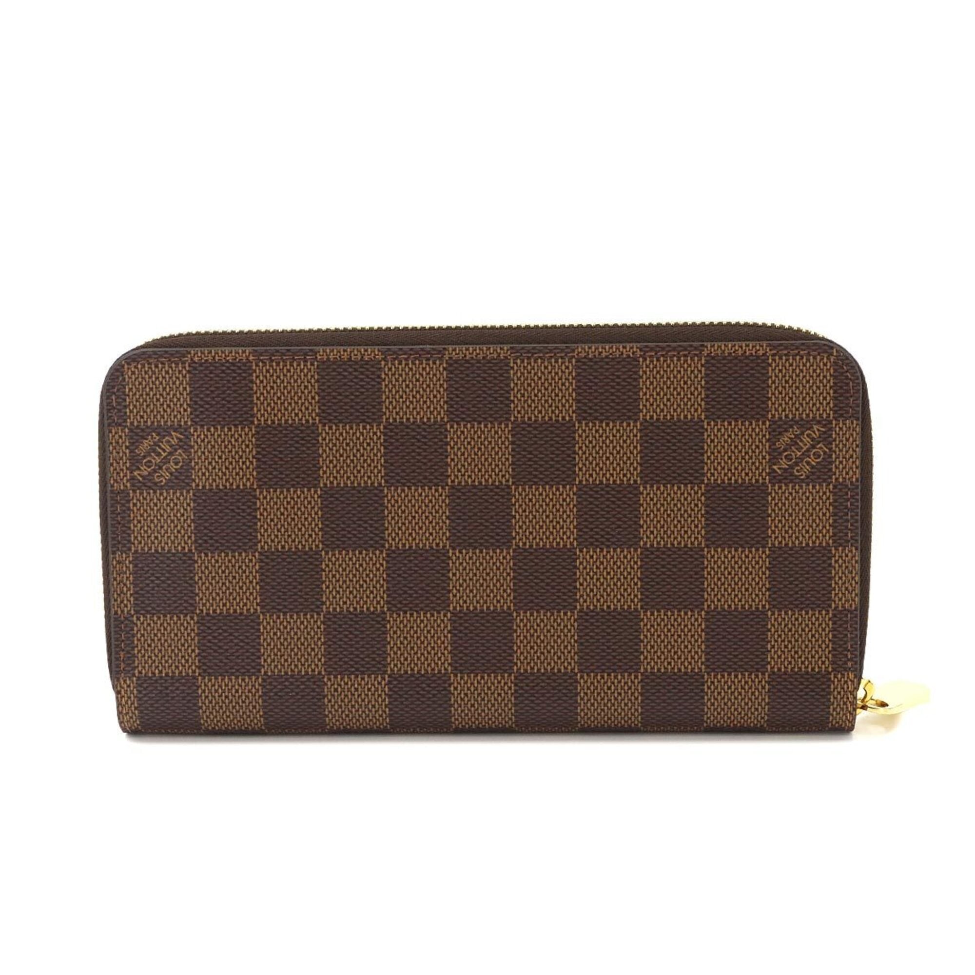 Louis Vuitton Damier Canvas Ebene Rose Ballerine Damier Canvas Long Wallet (Bi-Fold) (Pre-Owned)