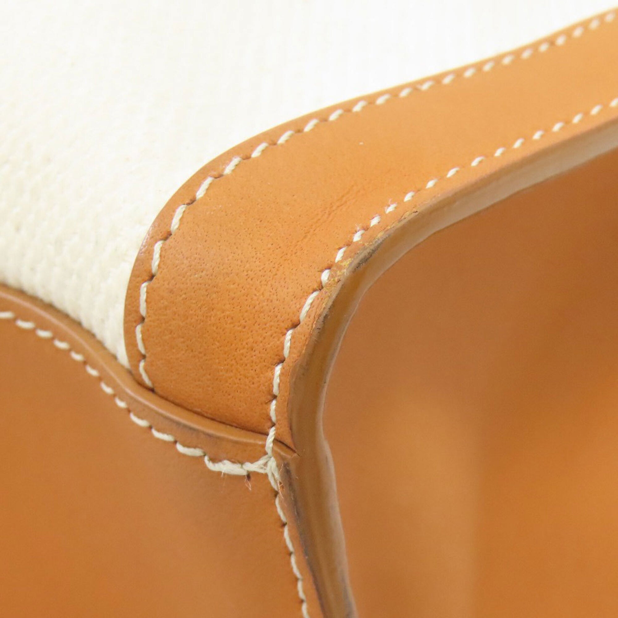 Celine Brown White Canvas Tote Bag (Pre-Owned)