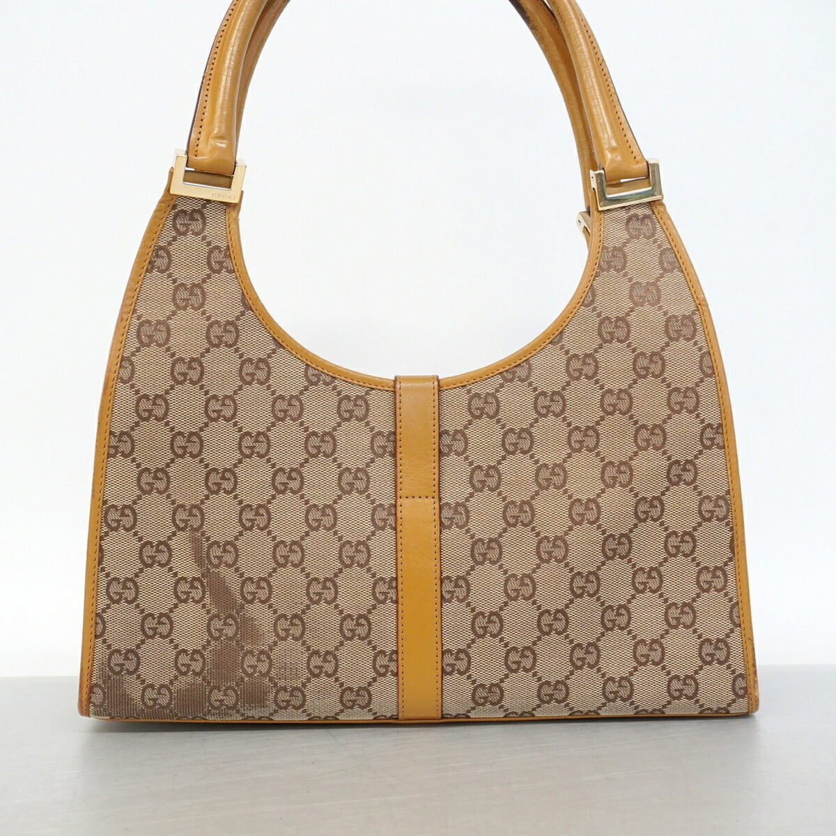Gucci Brown Canvas Handbag (Pre-Owned)