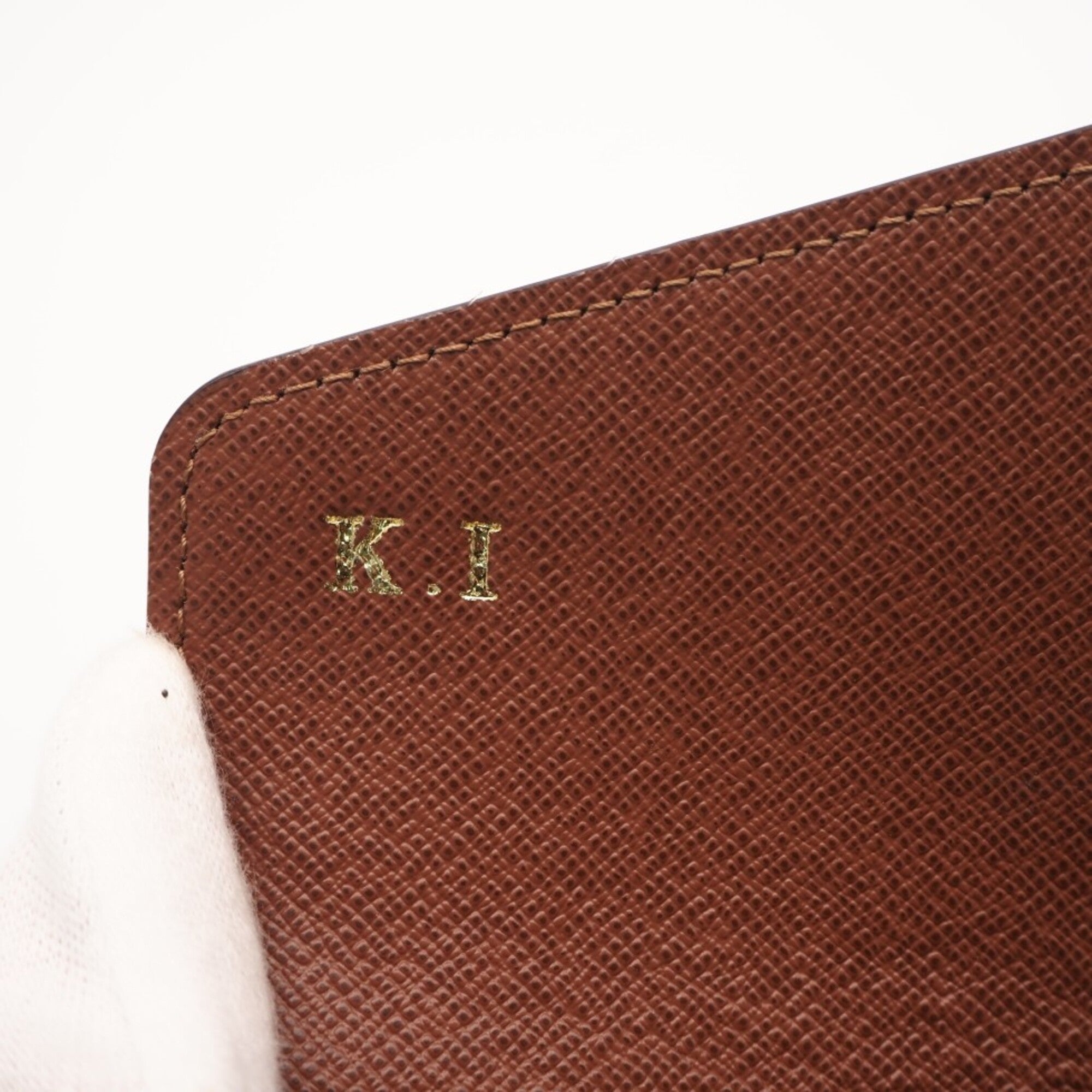 Louis Vuitton Monogram Beige Brown Monogram Coated Canvas Long Wallet (Bi-Fold) (Pre-Owned)
