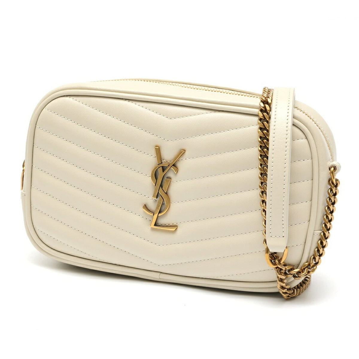 Saint Laurent Ivory White Leather Shoulder Bag (Pre-Owned)