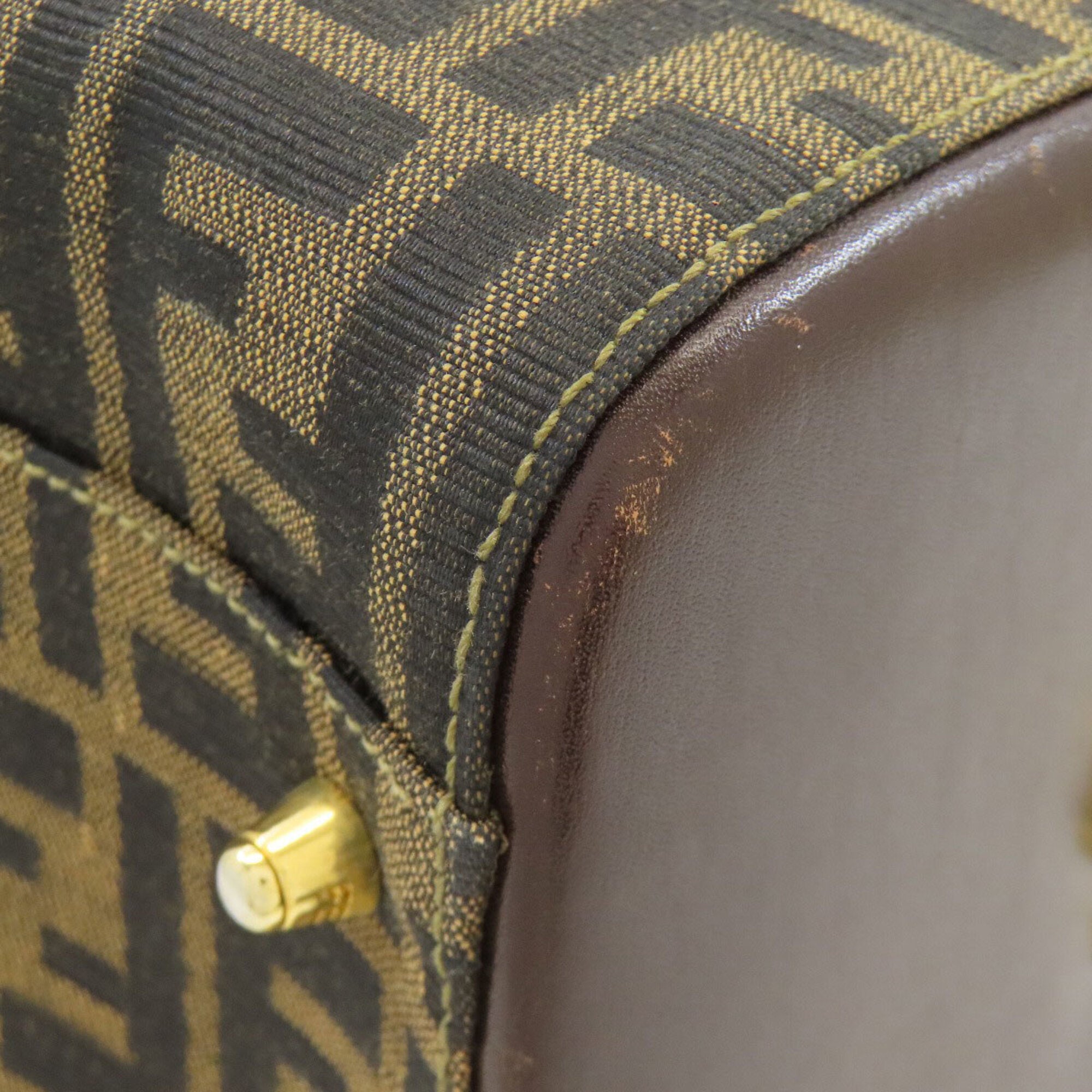 Fendi Brown Zucca Handbag (Pre-Owned)