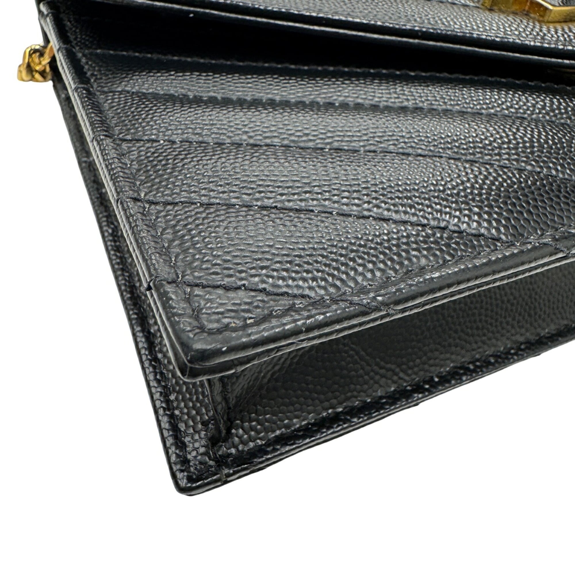 Saint Laurent Black Chain/Shoulder Wallet (Pre-Owned)