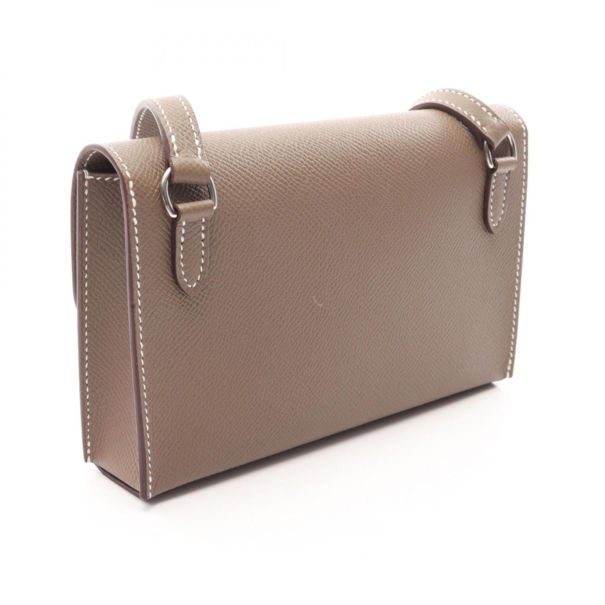Hermes Etoupe Gray Gray Epsom Leather Handbag Shoulder Bag (Pre-Owned)