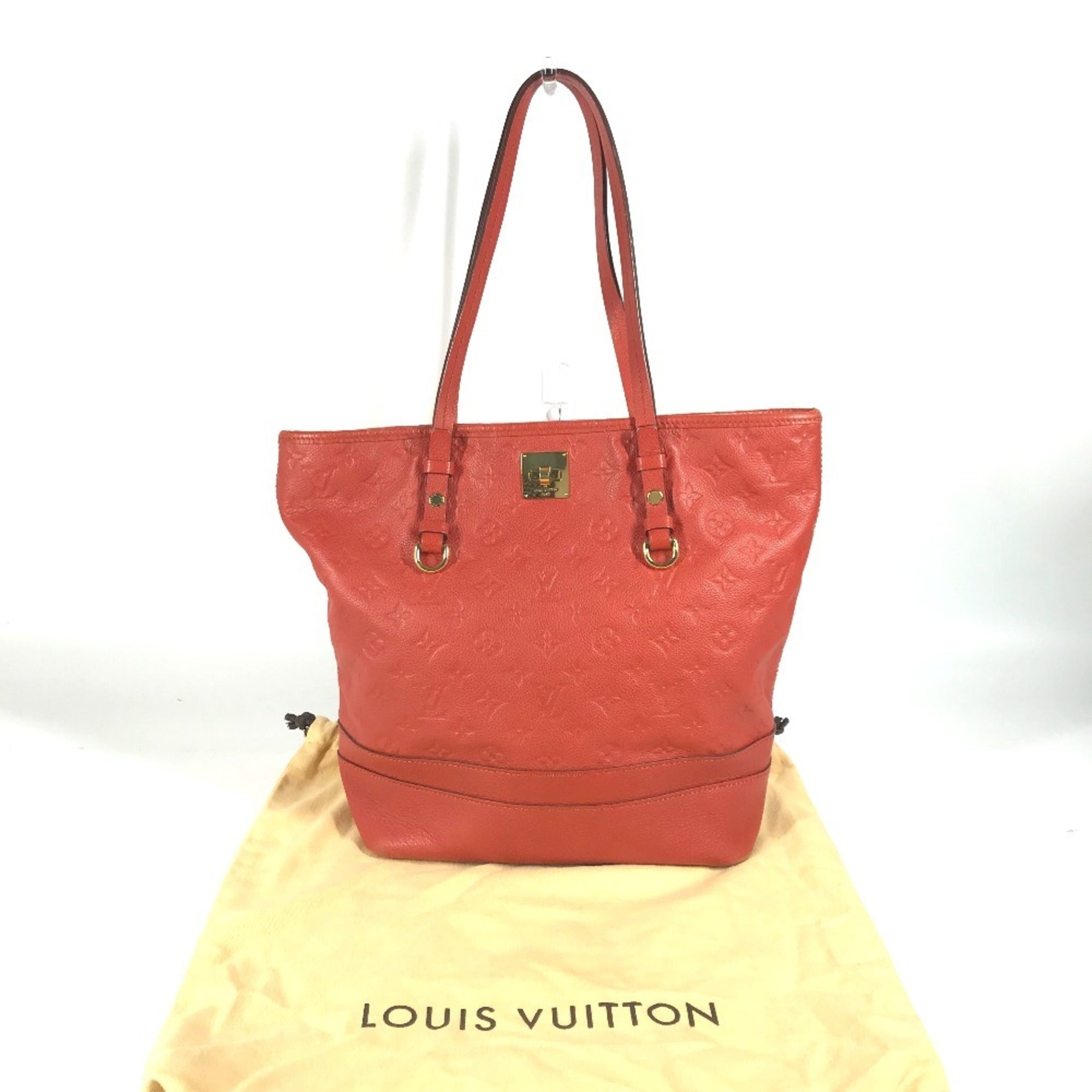 Louis Vuitton Monogram Empreinte Red Color Monogram Empreinte Shoulder Bag Tote Bag (Pre-Owned)