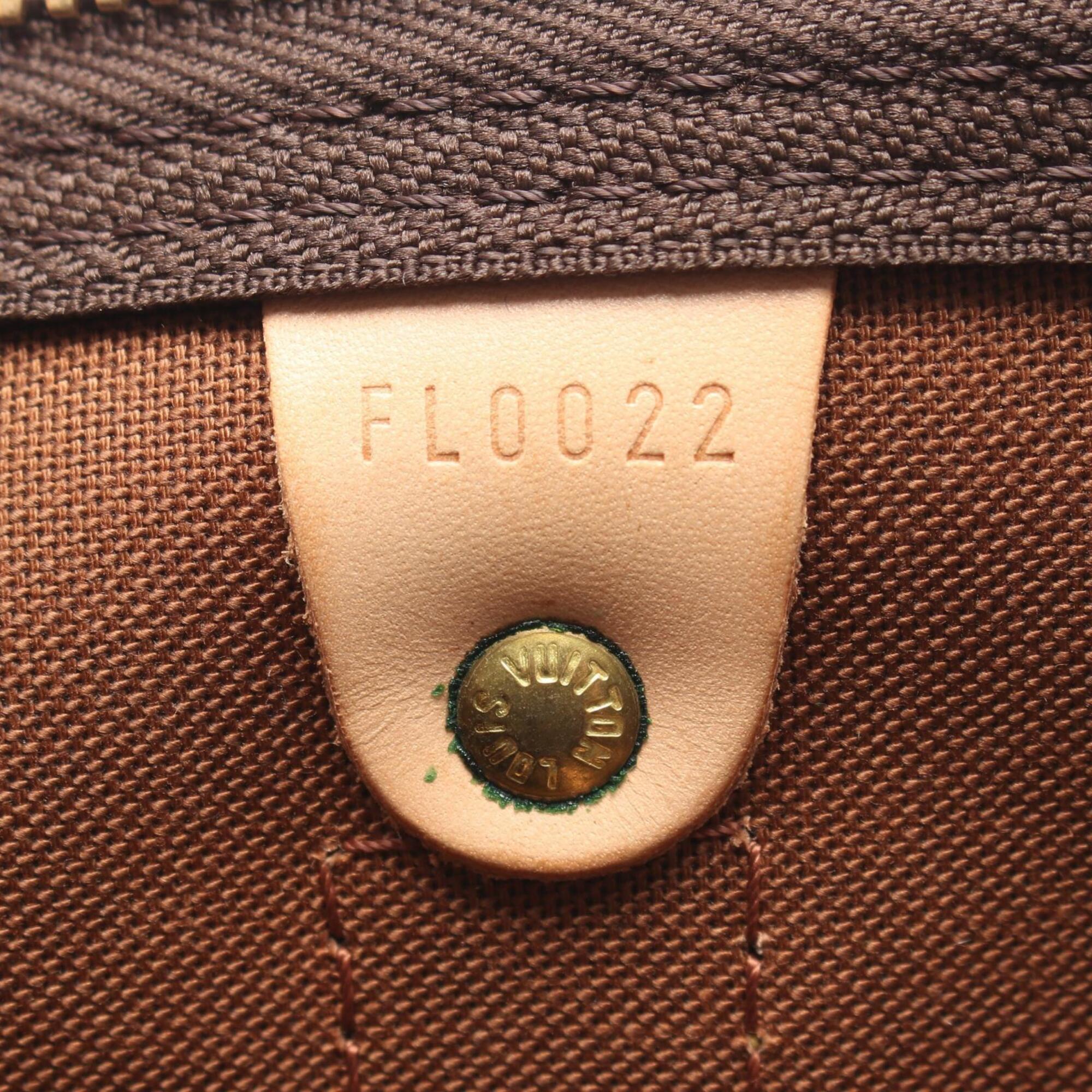 Louis Vuitton Brown Coated Canvas Monogram Leather Boston Bag Handbag (Pre-Owned)