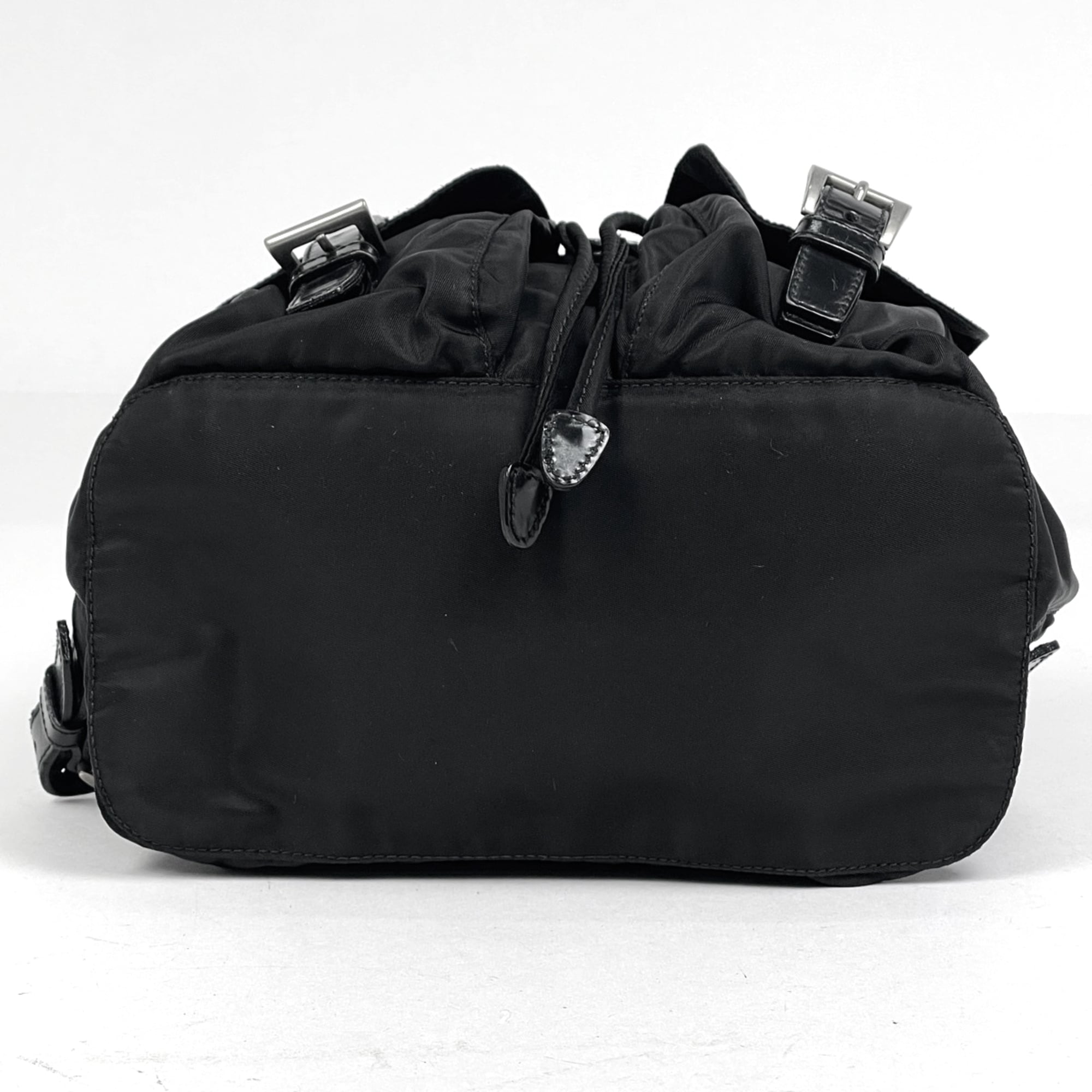 Prada Black Nylon Leather Backpack (Pre-Owned)