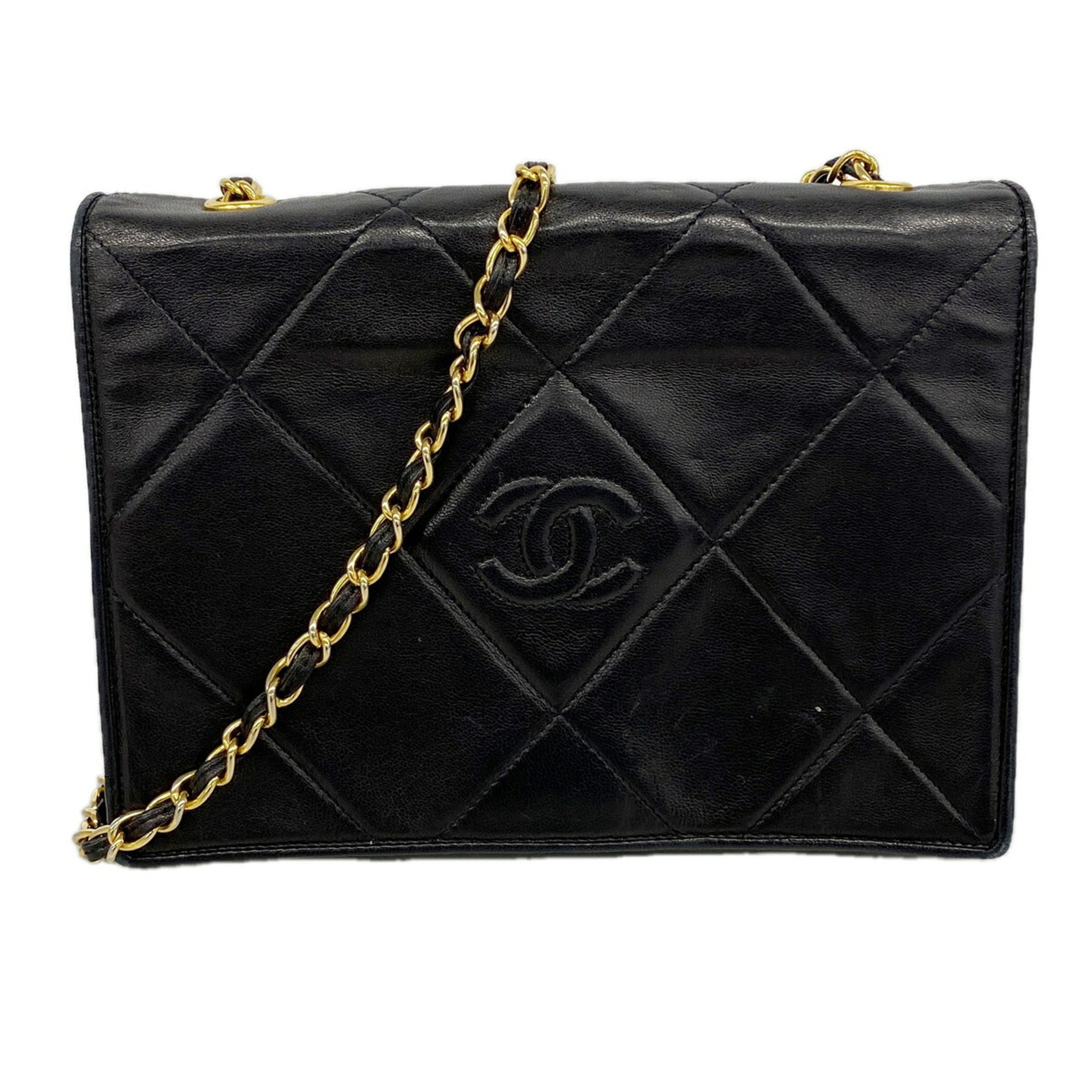 Chanel Black Leather Shoulder Bag (Pre-Owned)