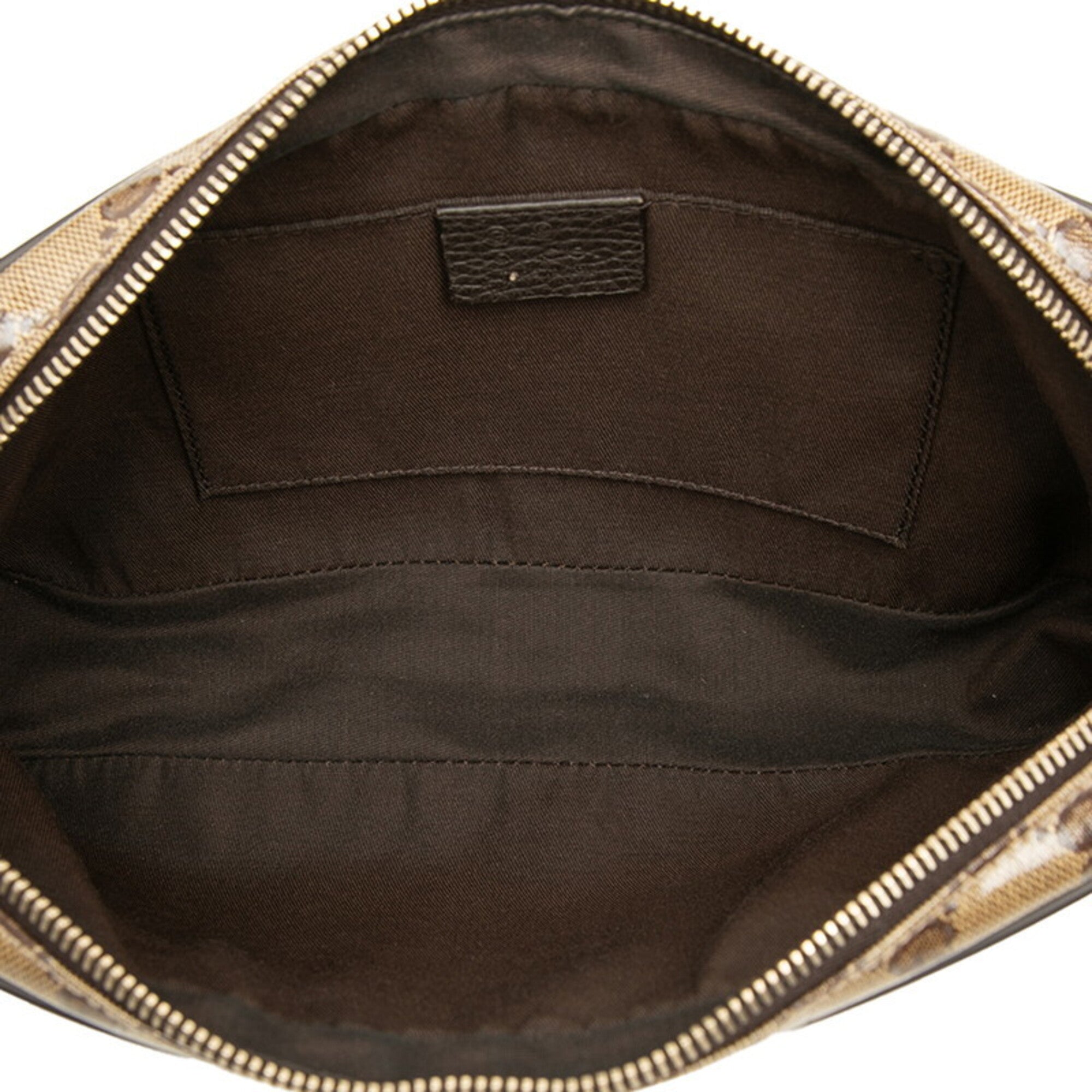 Gucci Beige Brown Pvc Leather Sling Bag (Pre-Owned)