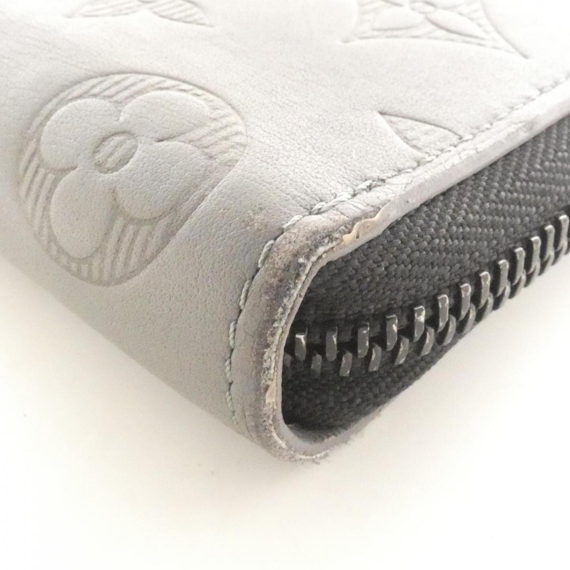Louis Vuitton Gris Leather Long Wallet (Bi-Fold) (Pre-Owned)