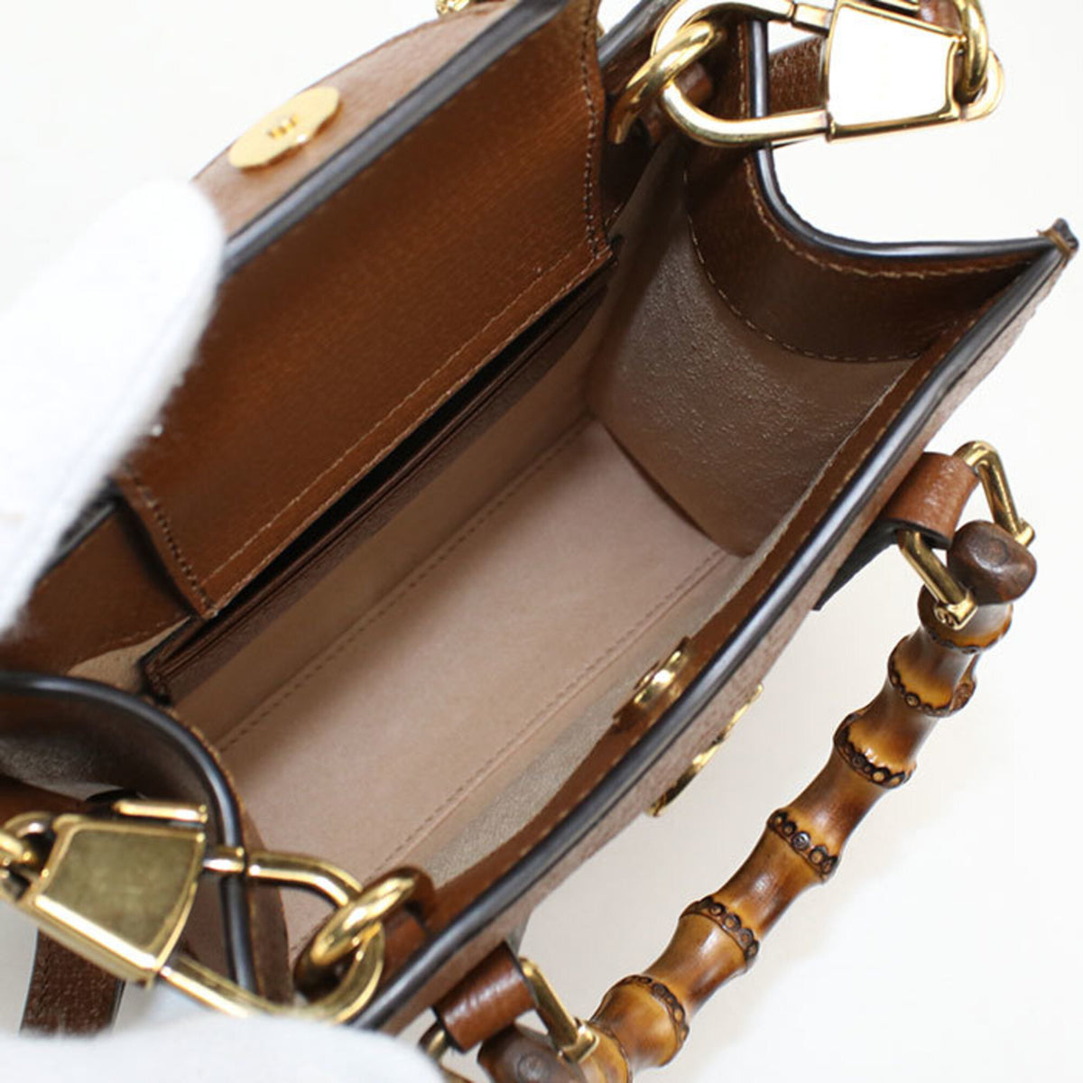 Gucci Brown Leather Tote Bag (Pre-Owned)