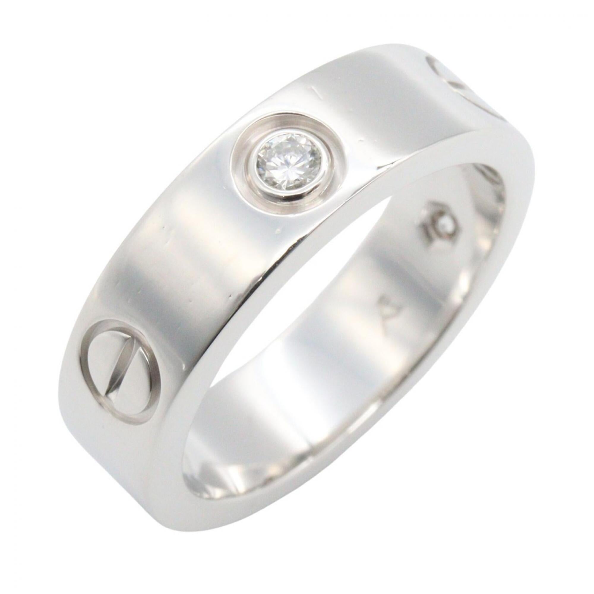 Cartier Silver Clear White Gold (18K) Band Ring (Pre-Owned)