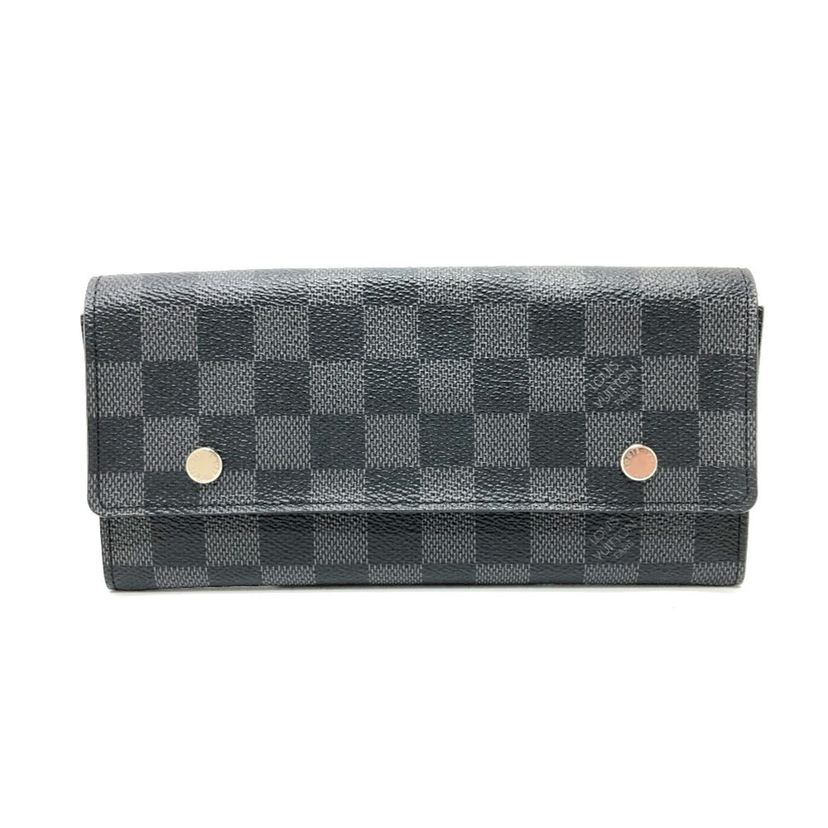 Louis Vuitton Black Damier Graphite Long Wallet (Bi-Fold) (Pre-Owned)