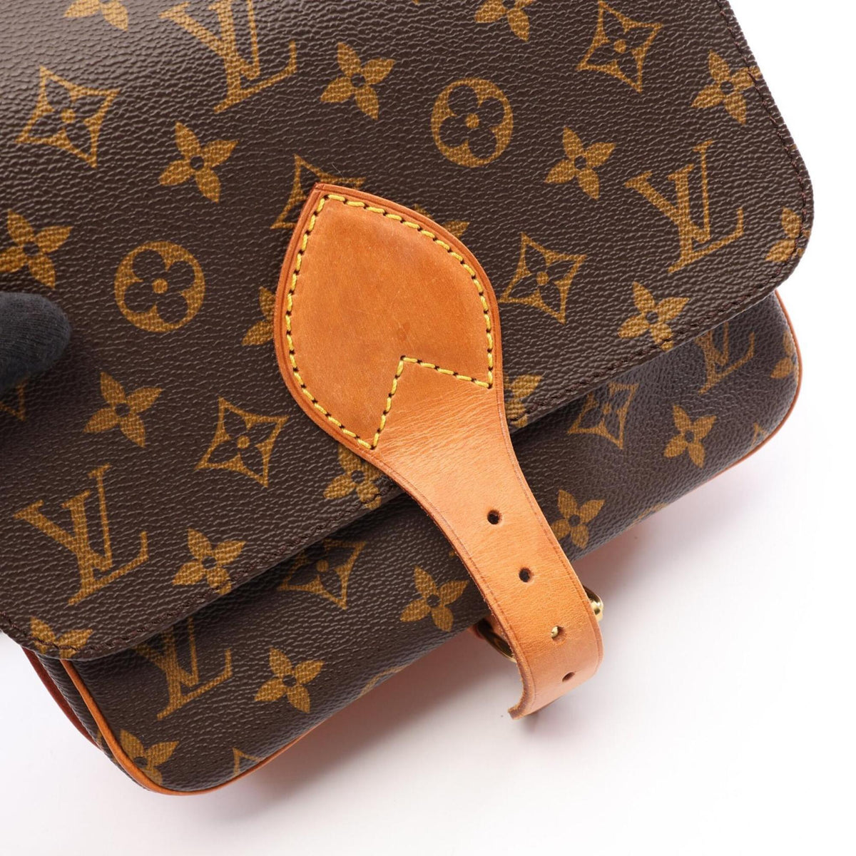 Louis Vuitton Brown Monogram Coated Canvas Leather Handbag Shoulder Bag (Pre-Owned)