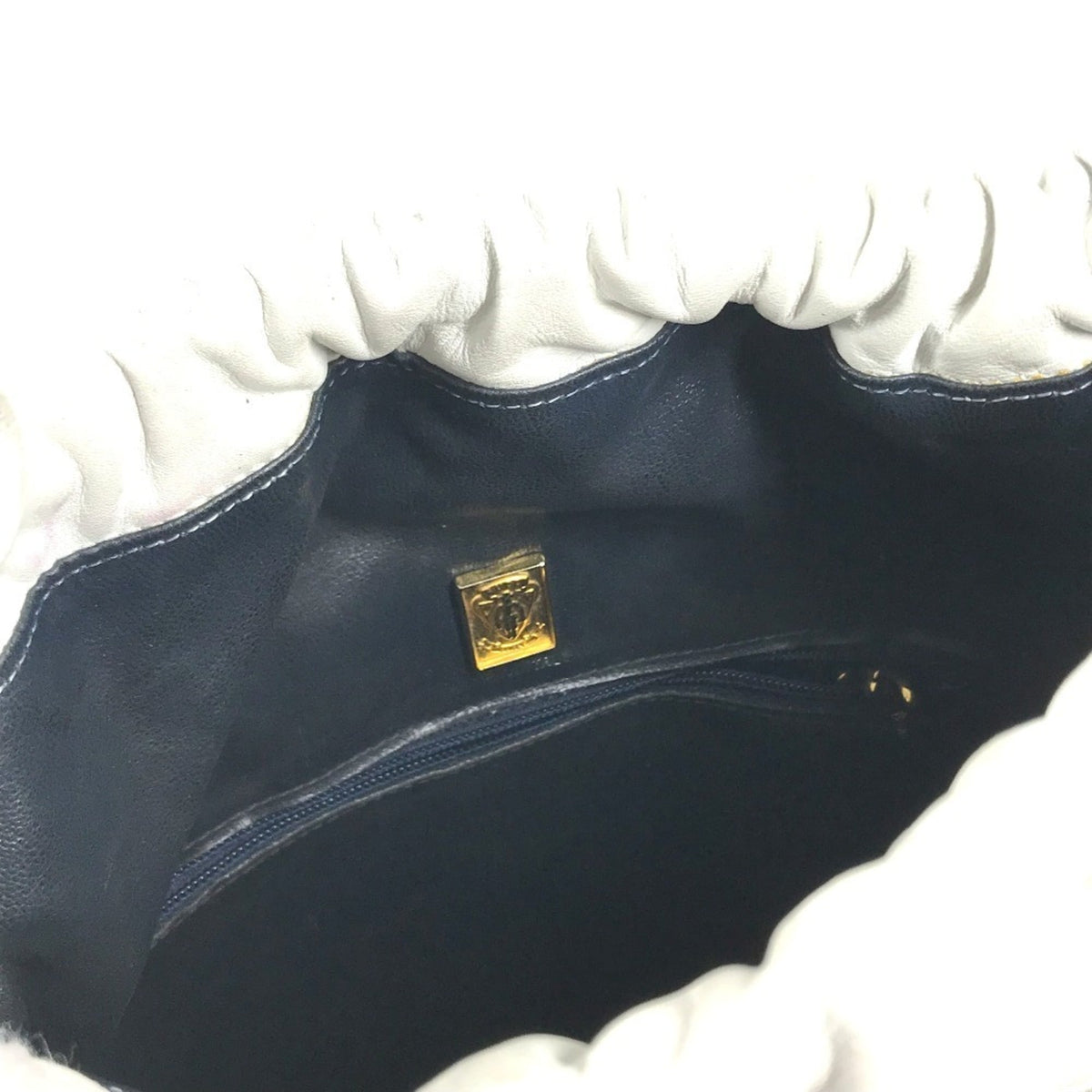 Gucci White Yellow Leather Shoulder Bag (Pre-Owned)