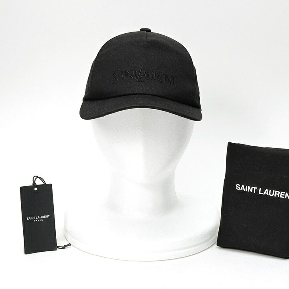 Yves Saint Laurent Black Cotton Linen Cap (Pre-Owned)