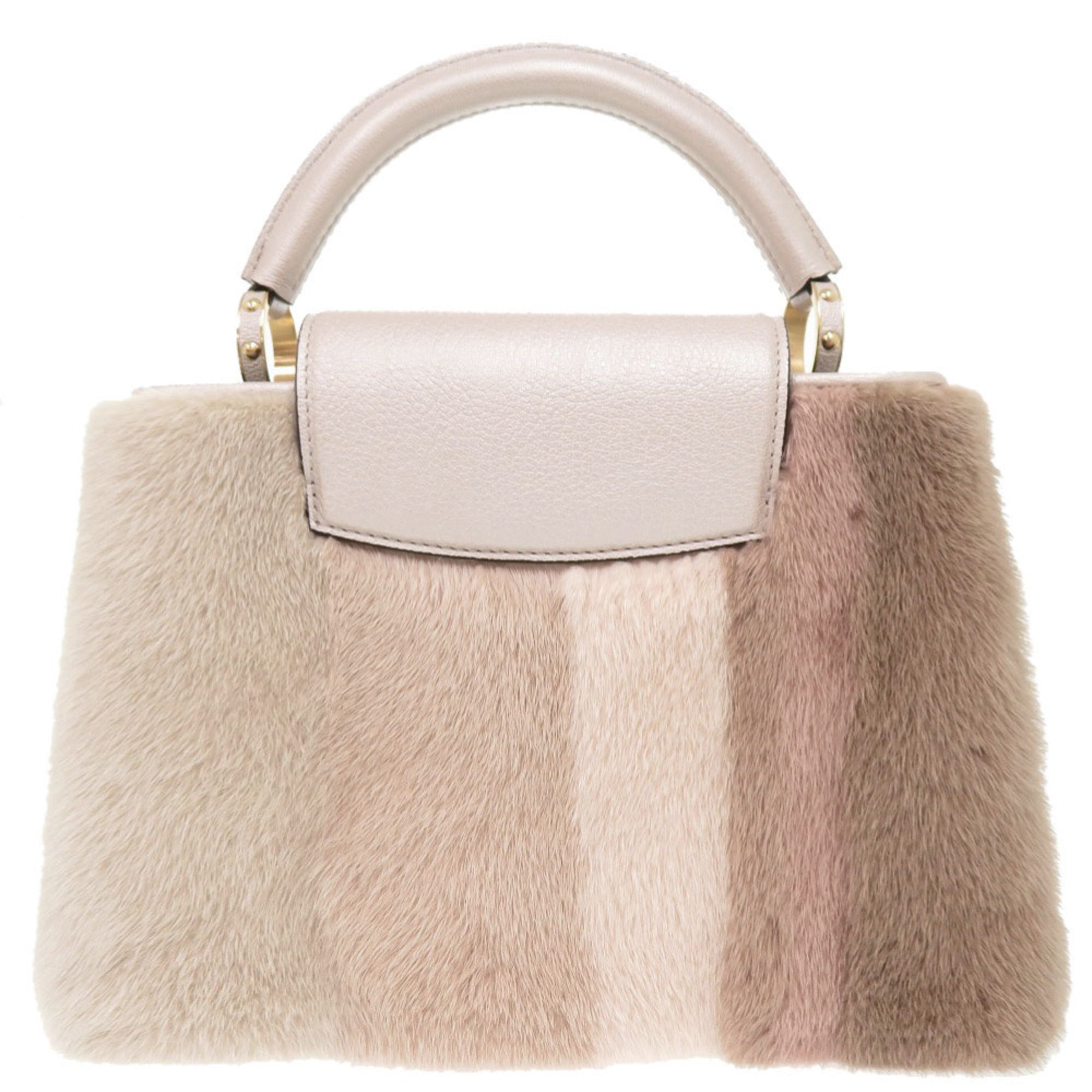 Louis Vuitton Champagne Pink Leather Handbag (Pre-Owned)