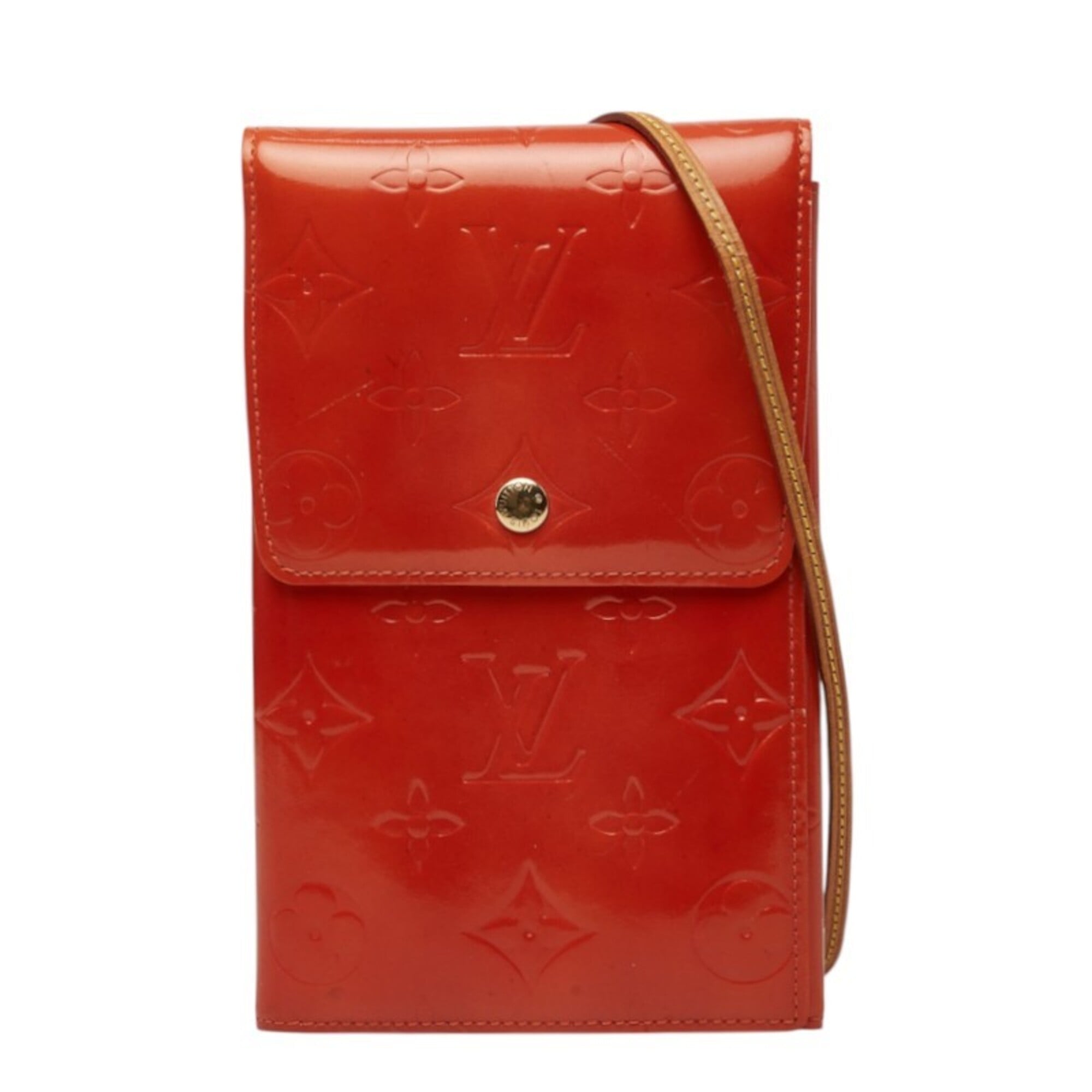 Louis Vuitton Orange Leather Pochette Shoulder Bag (Pre-Owned)