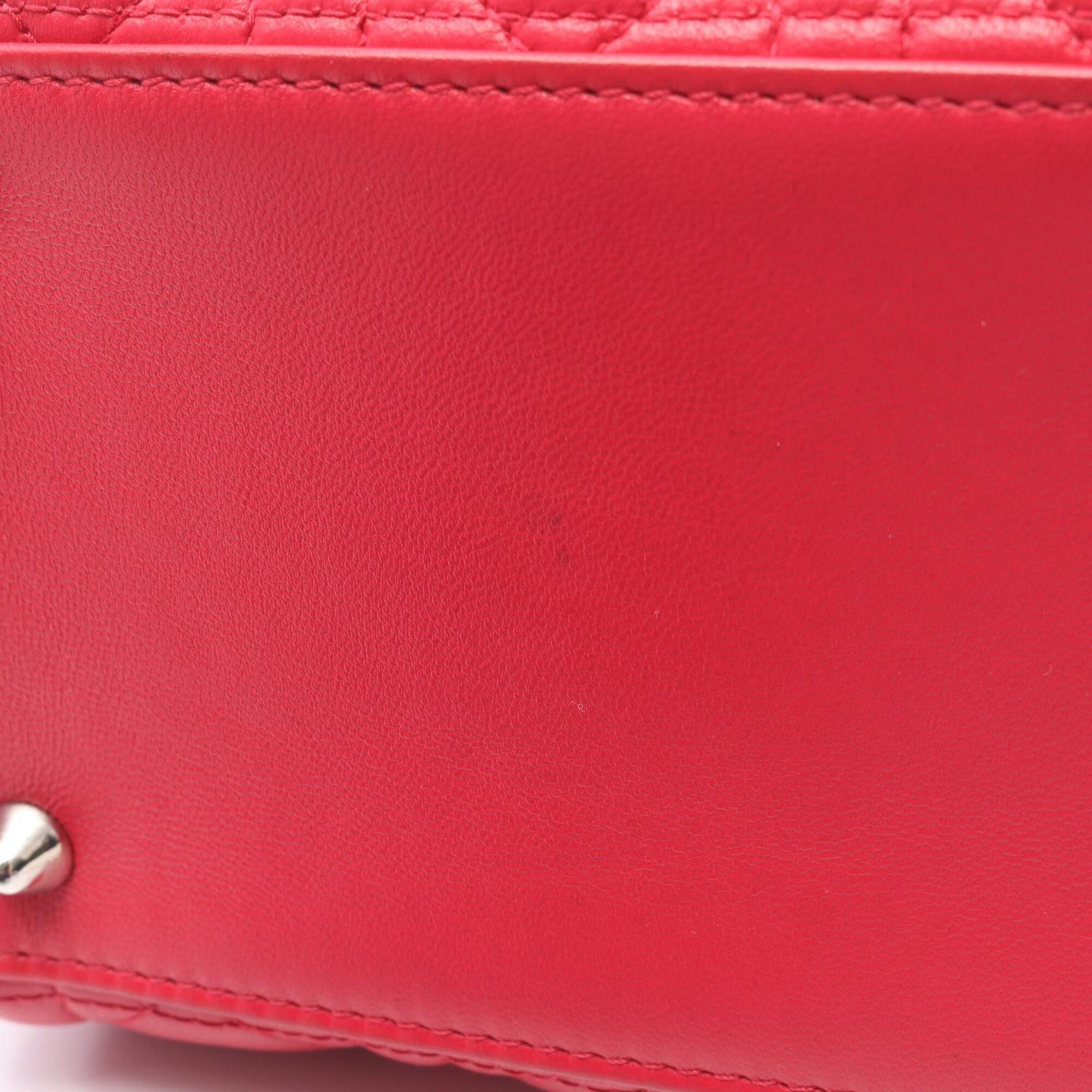 Christian Dior Gray Pink Leather Handbag (Pre-Owned)