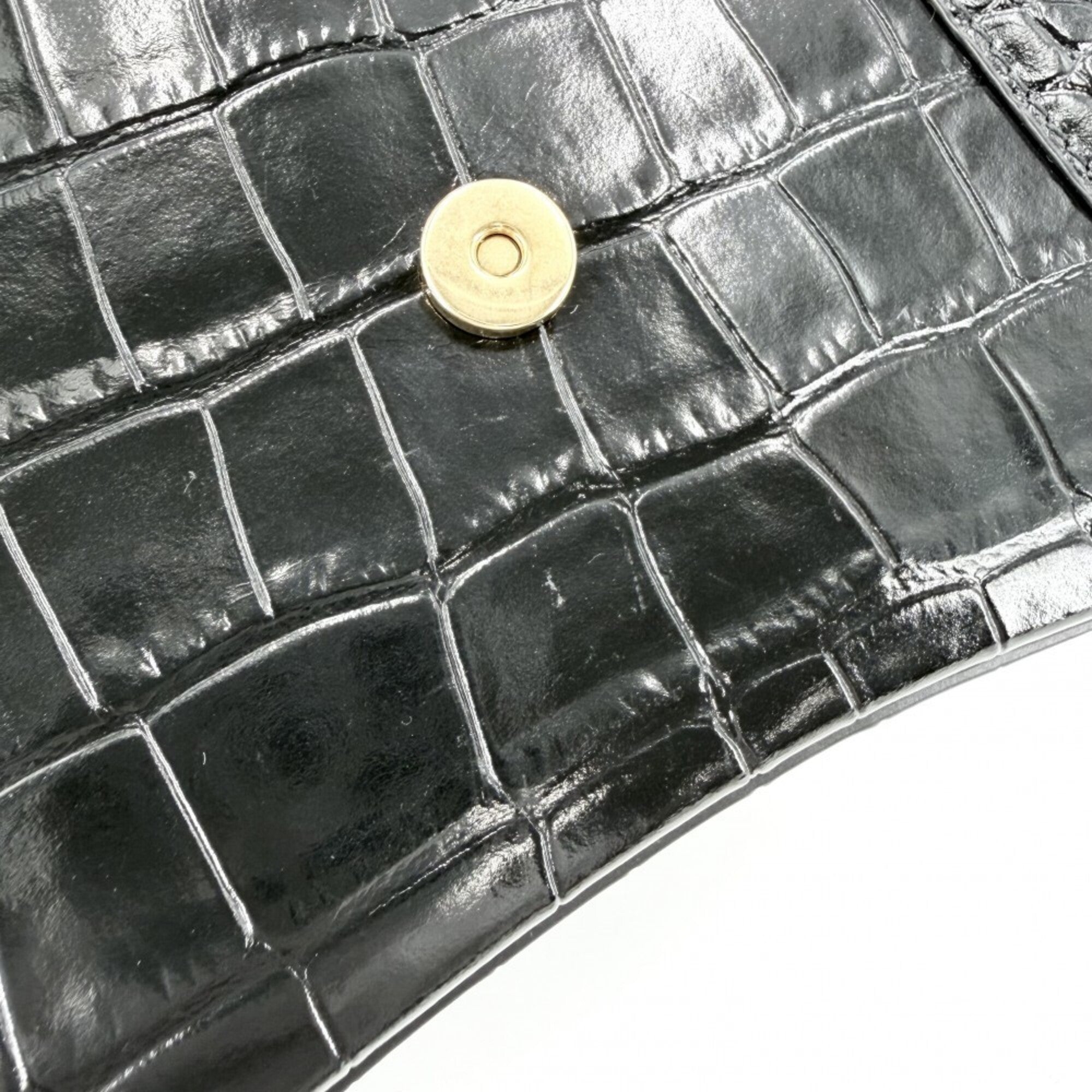 Balenciaga Black Leather Handbag Shoulder Bag (Pre-Owned)