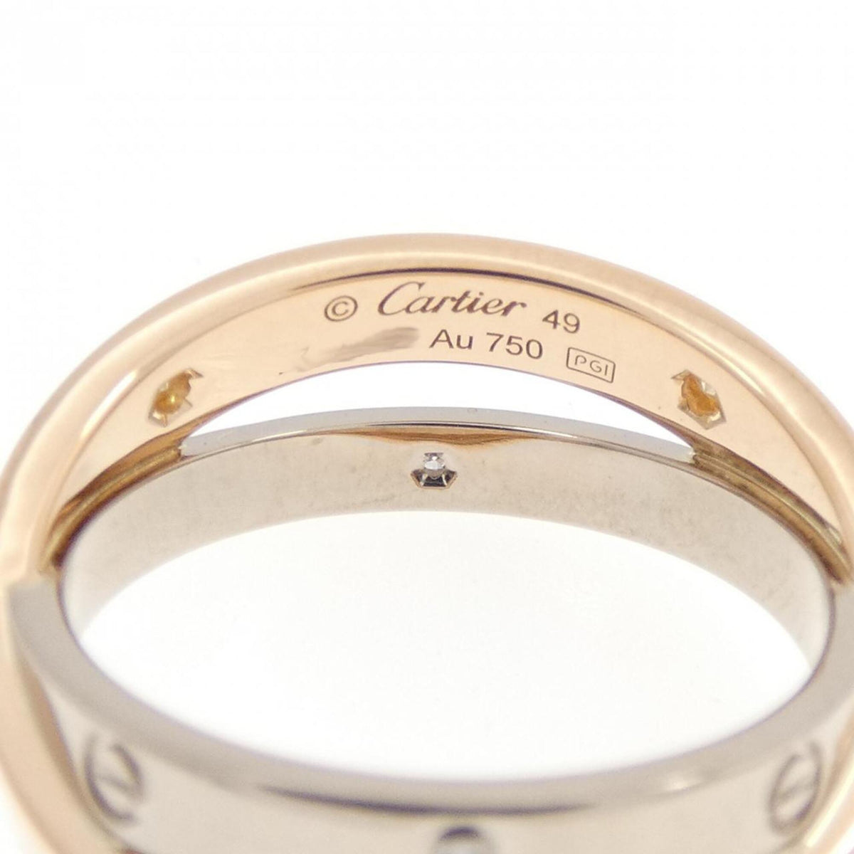Cartier Pink Gold (18K) White Gold (18K) Band Ring (Pre-Owned)