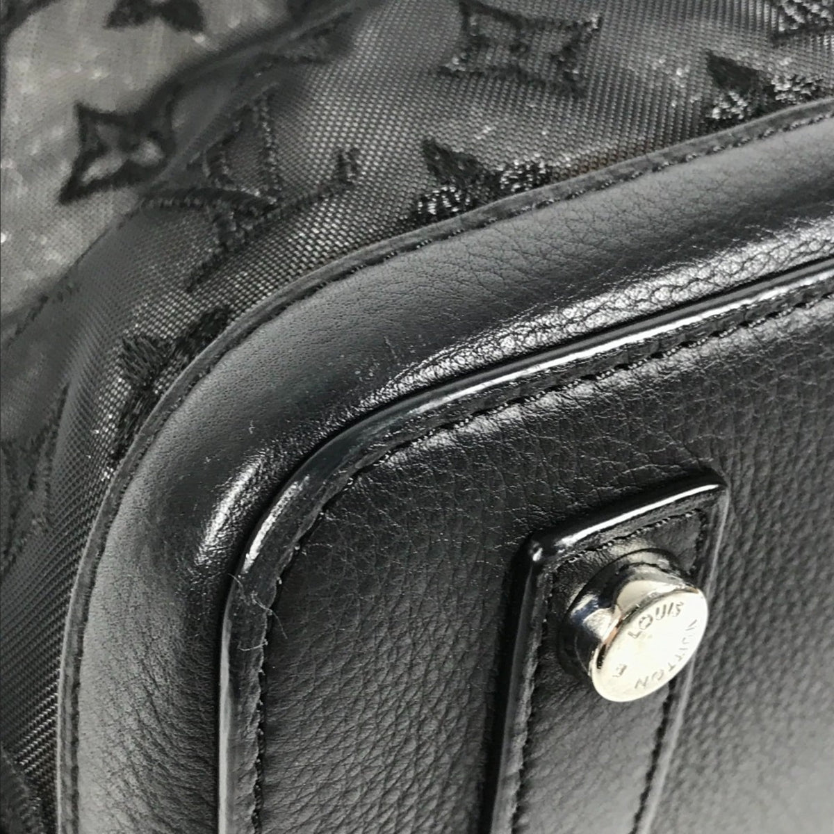 Louis Vuitton Black Monogram Handbag Tote Bag (Pre-Owned)