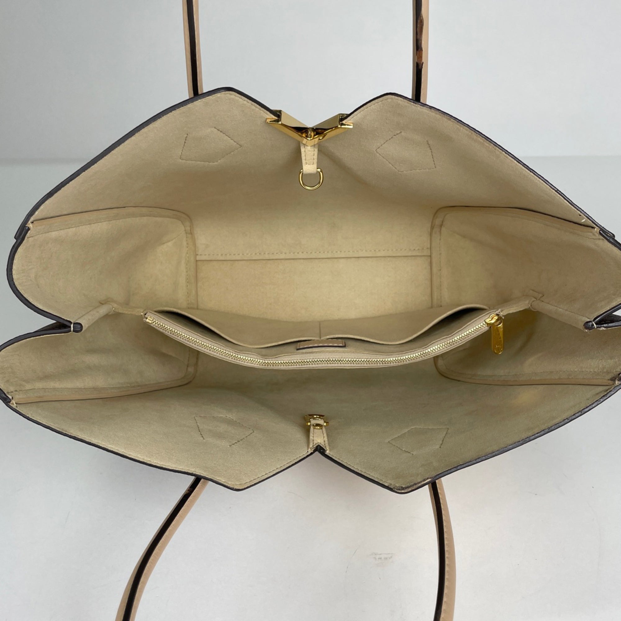 Louis Vuitton Beige Brown Monogram Tote Bag (Pre-Owned)