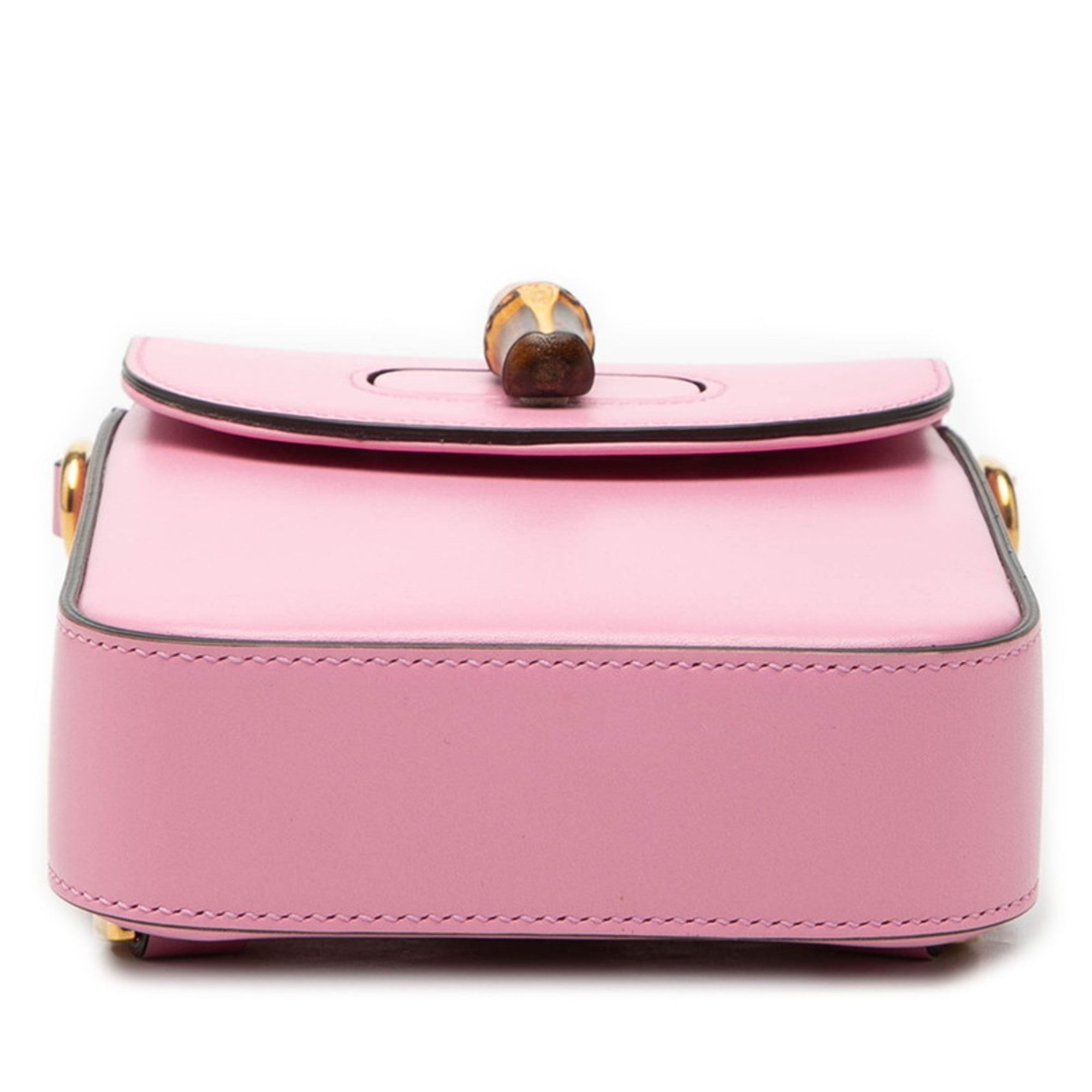 Gucci Pink Leather Handbag Shoulder Bag (Pre-Owned)