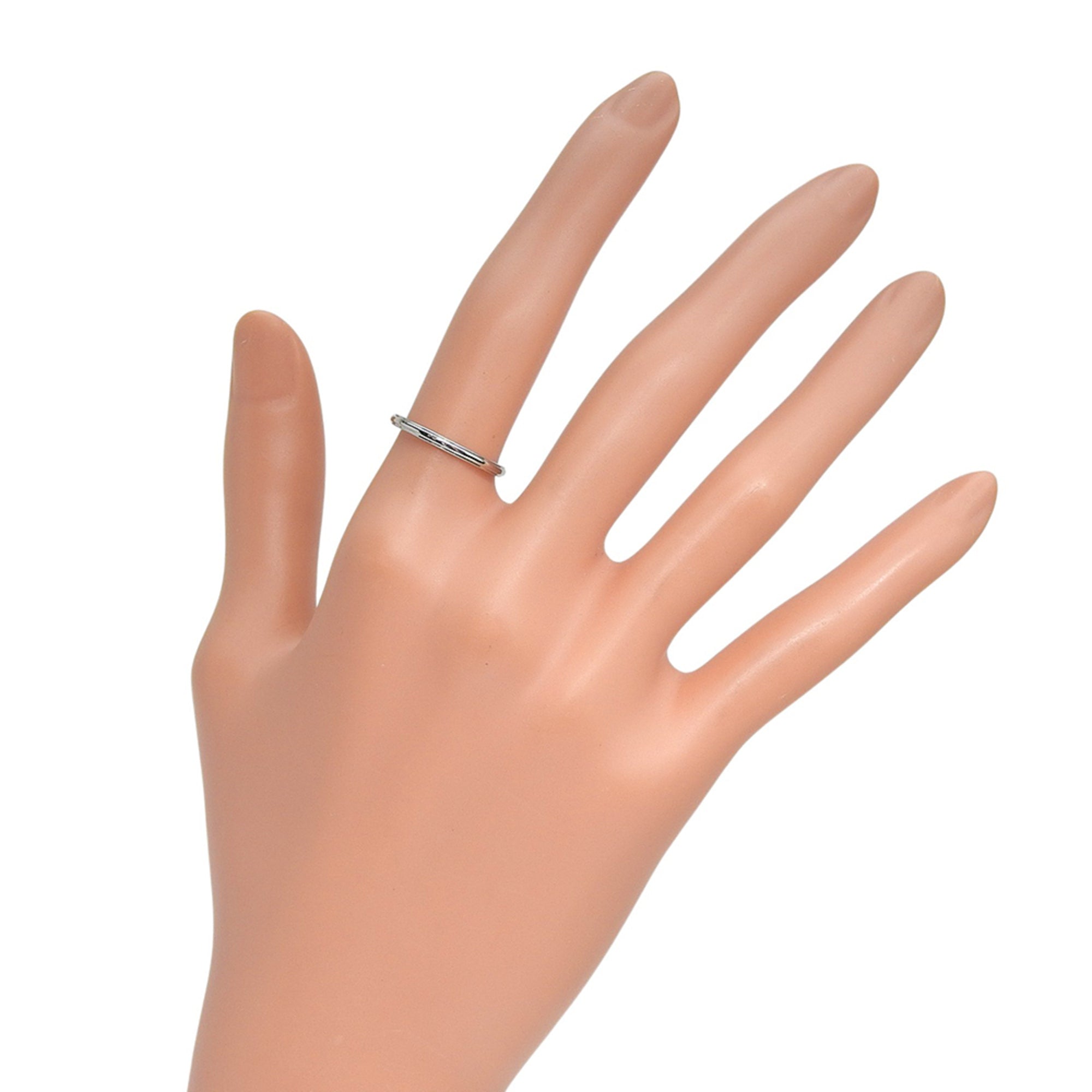 Cartier Platinum Platinum 950 Band Ring (Pre-Owned)
