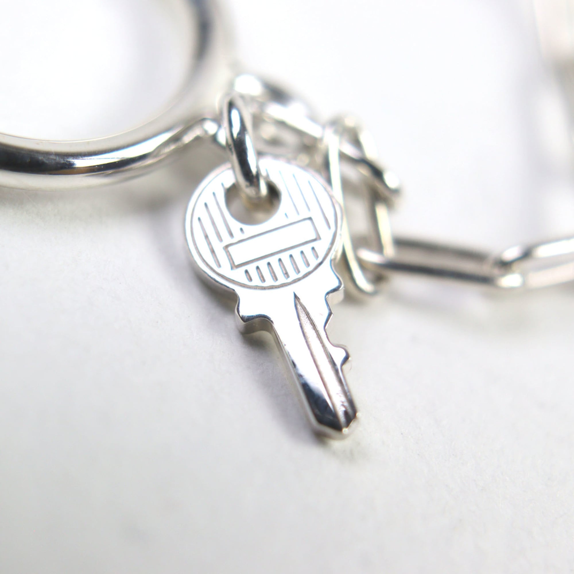 Hermes Silver Silver 925 Band Ring (Pre-Owned)