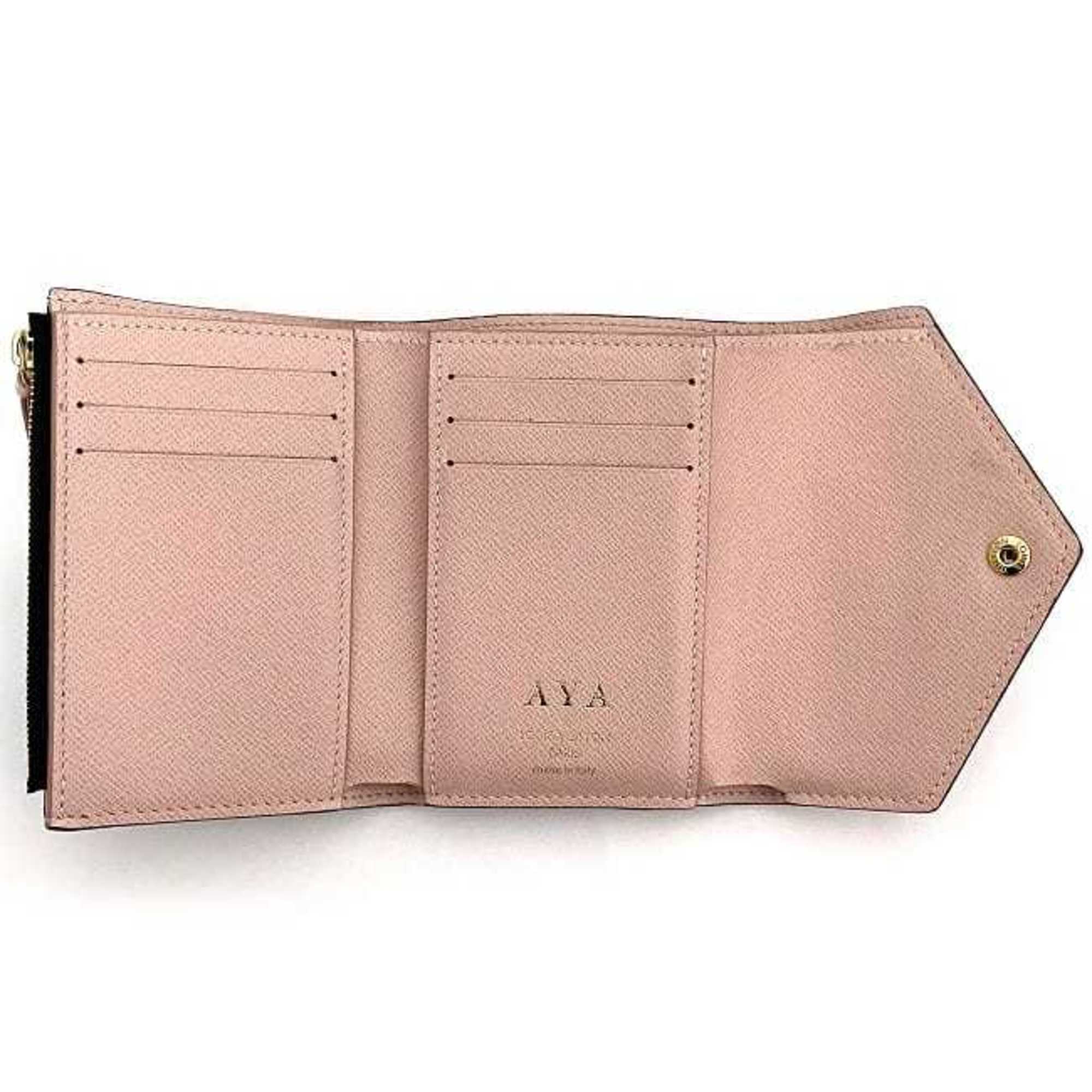 Louis Vuitton Brown Monogram Pink Rose Ballerine Monogram Wallet (Tri-Fold) (Pre-Owned)