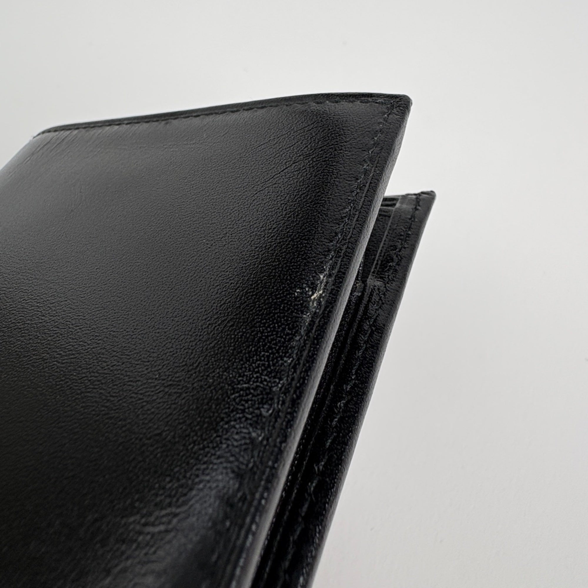 Cartier Black Leather Wallet (Bi-Fold) (Pre-Owned)