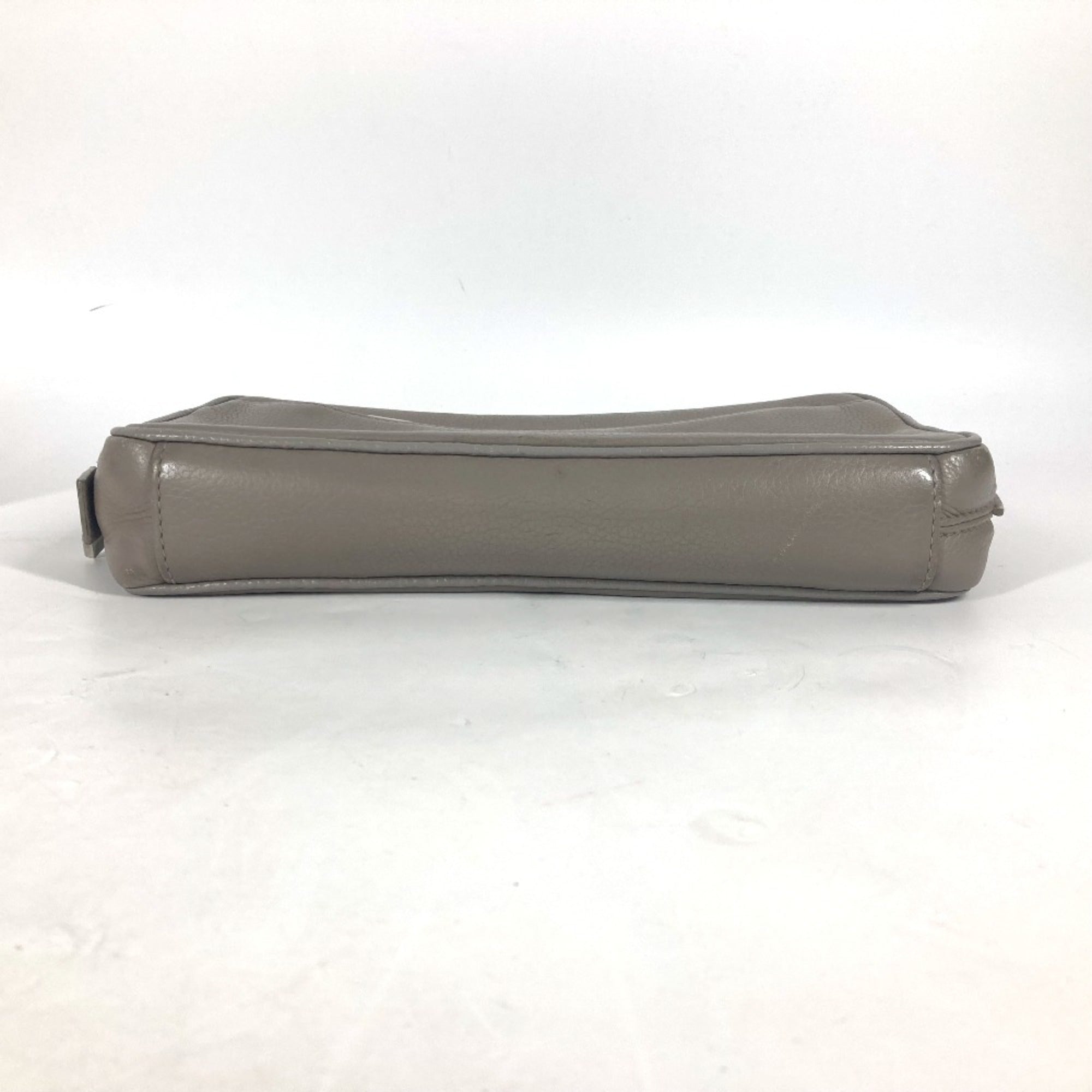 Christian Dior Gray Leather Clutch Bag (Pre-Owned)