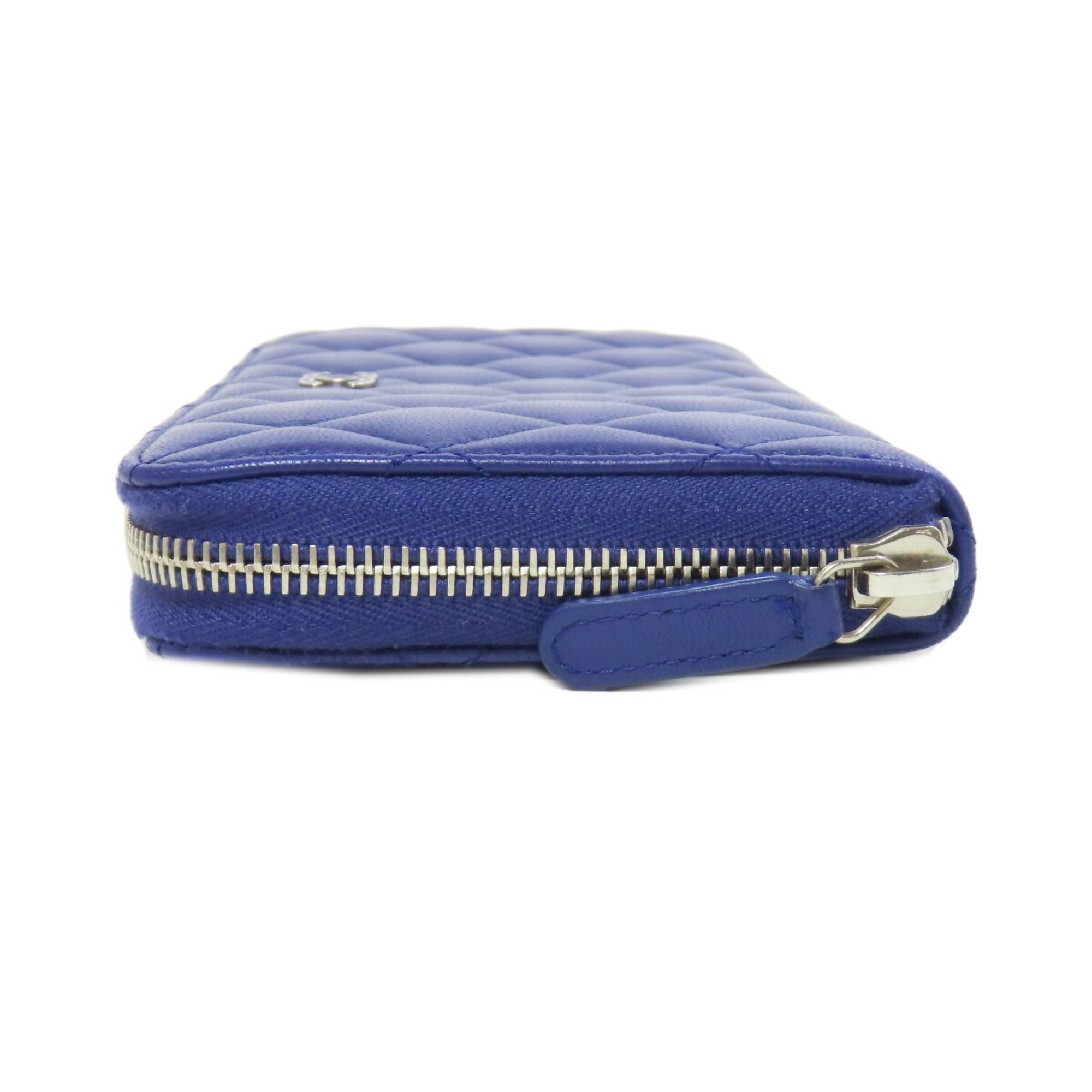 Chanel Purple Leather Long Wallet (Bi-Fold) (Pre-Owned)