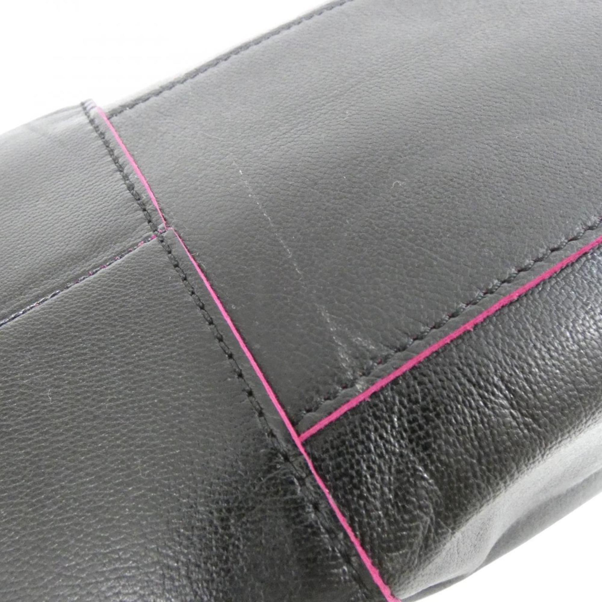 Loewe Amazona Black Pink Leather Handbag (Pre-Owned)
