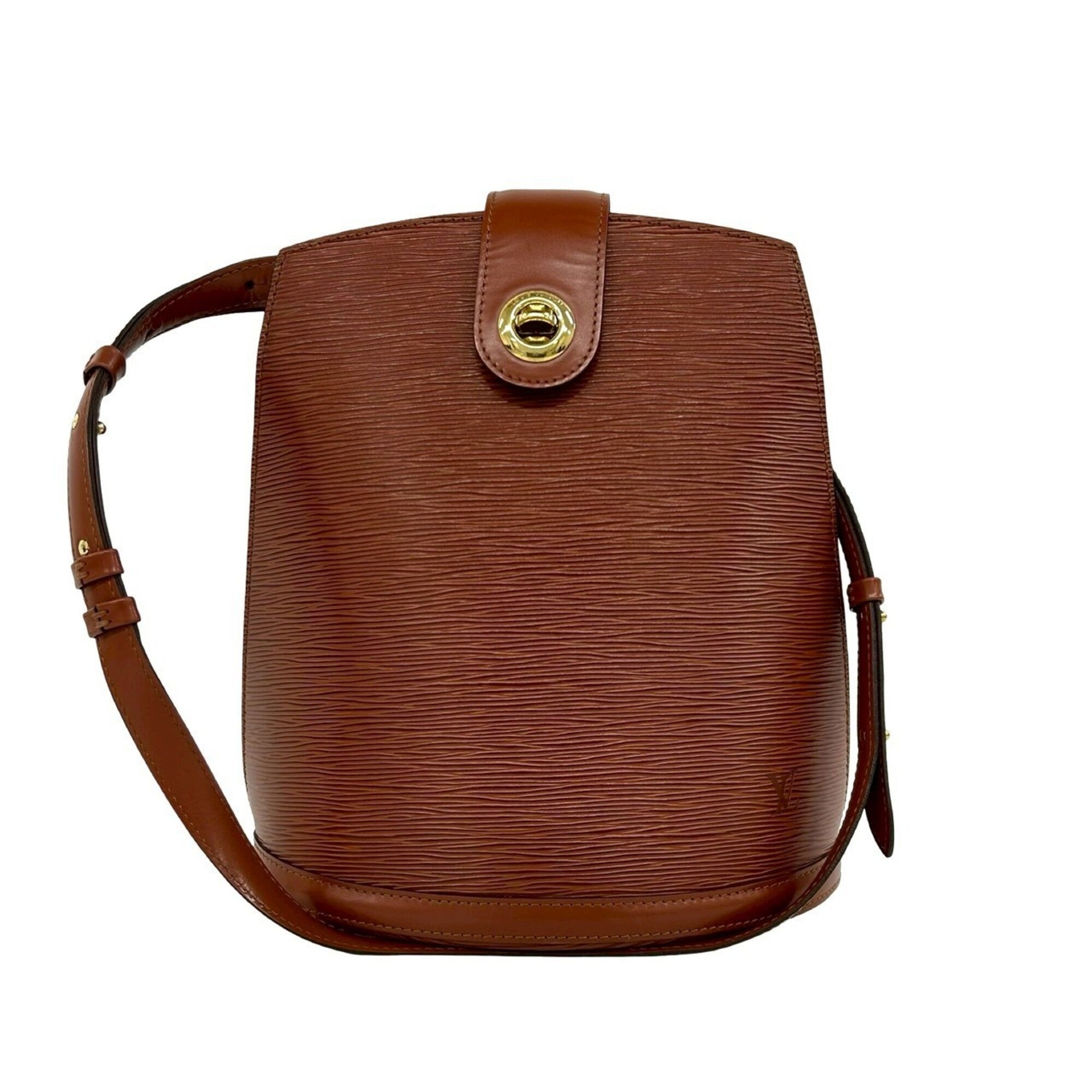 Louis Vuitton Brown Leather Shoulder Bag Tote Bag (Pre-Owned)