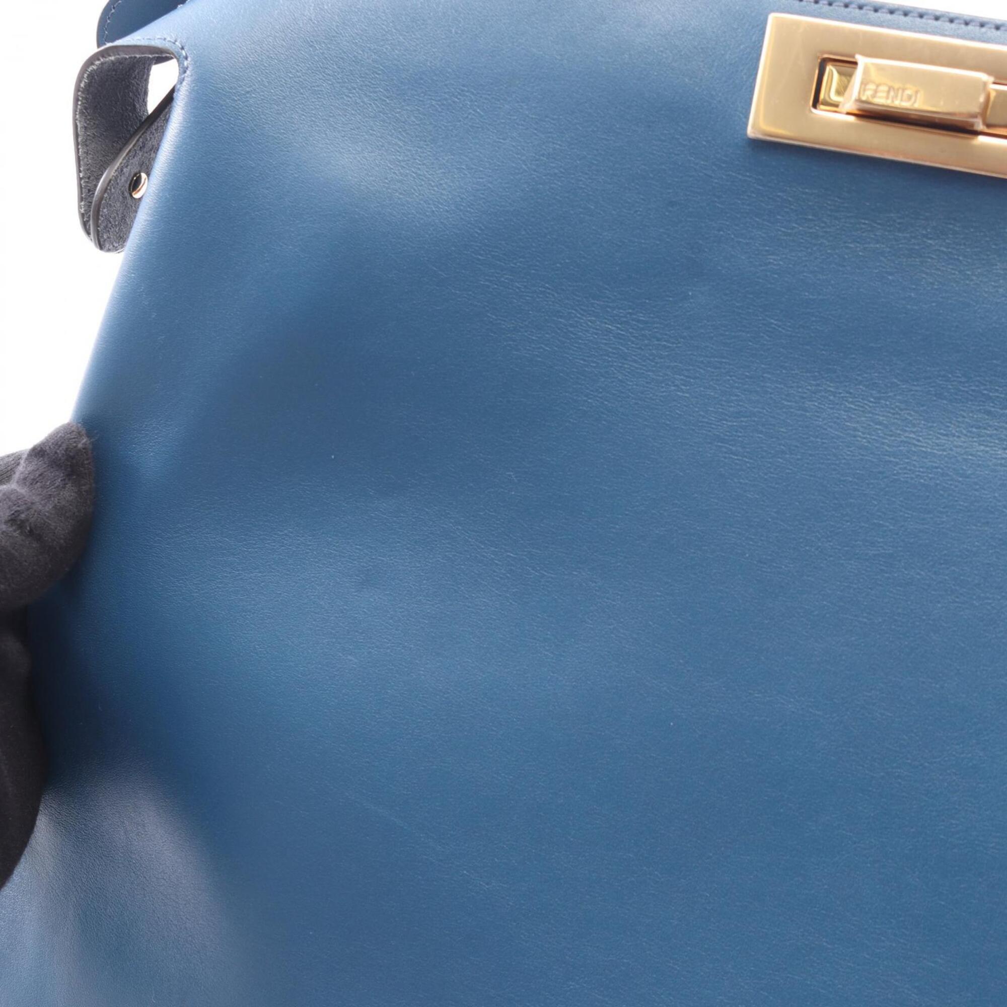 Fendi Blue Leather Handbag (Pre-Owned)