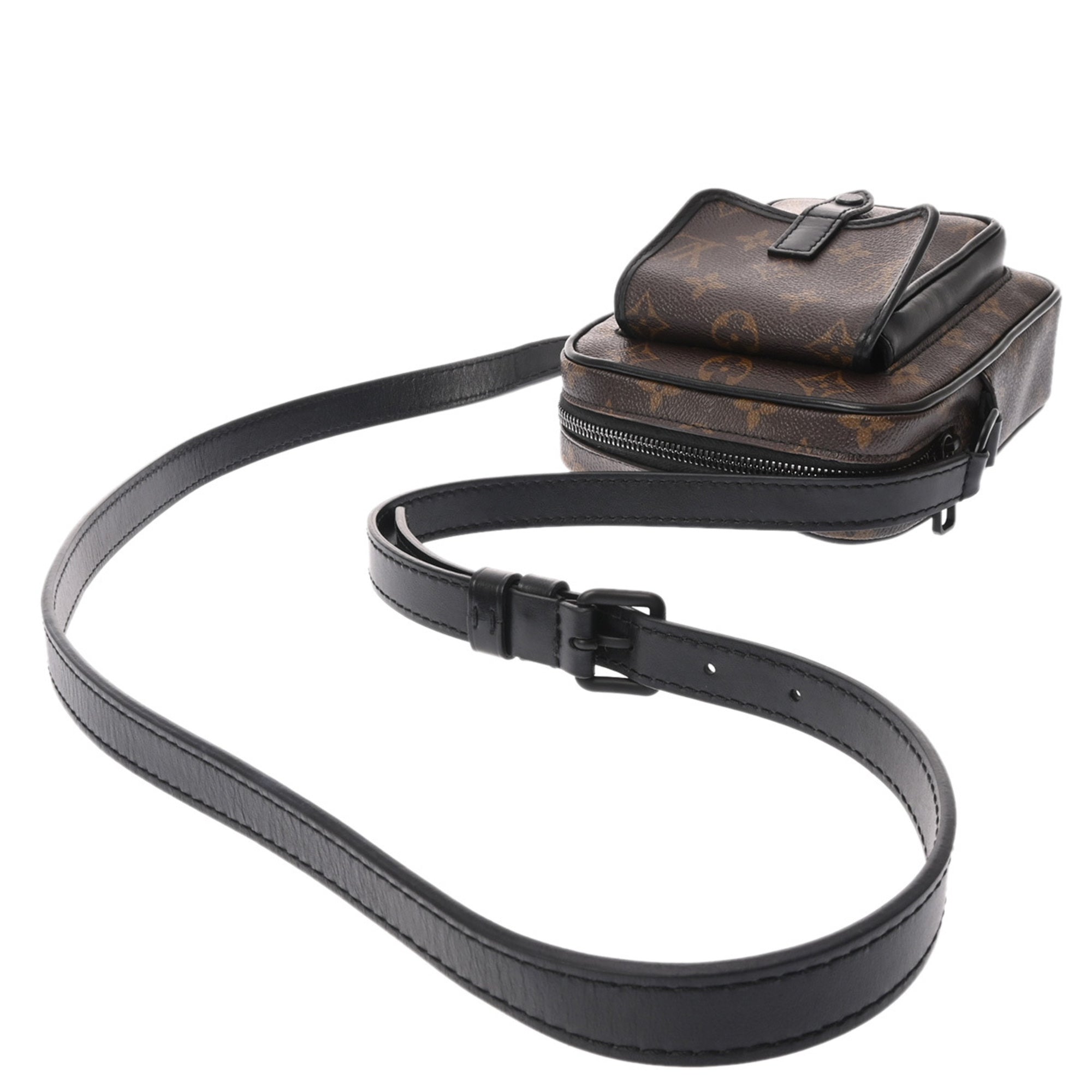 Louis Vuitton Black Brown Monogram Canvas Shoulder Bag (Pre-Owned)