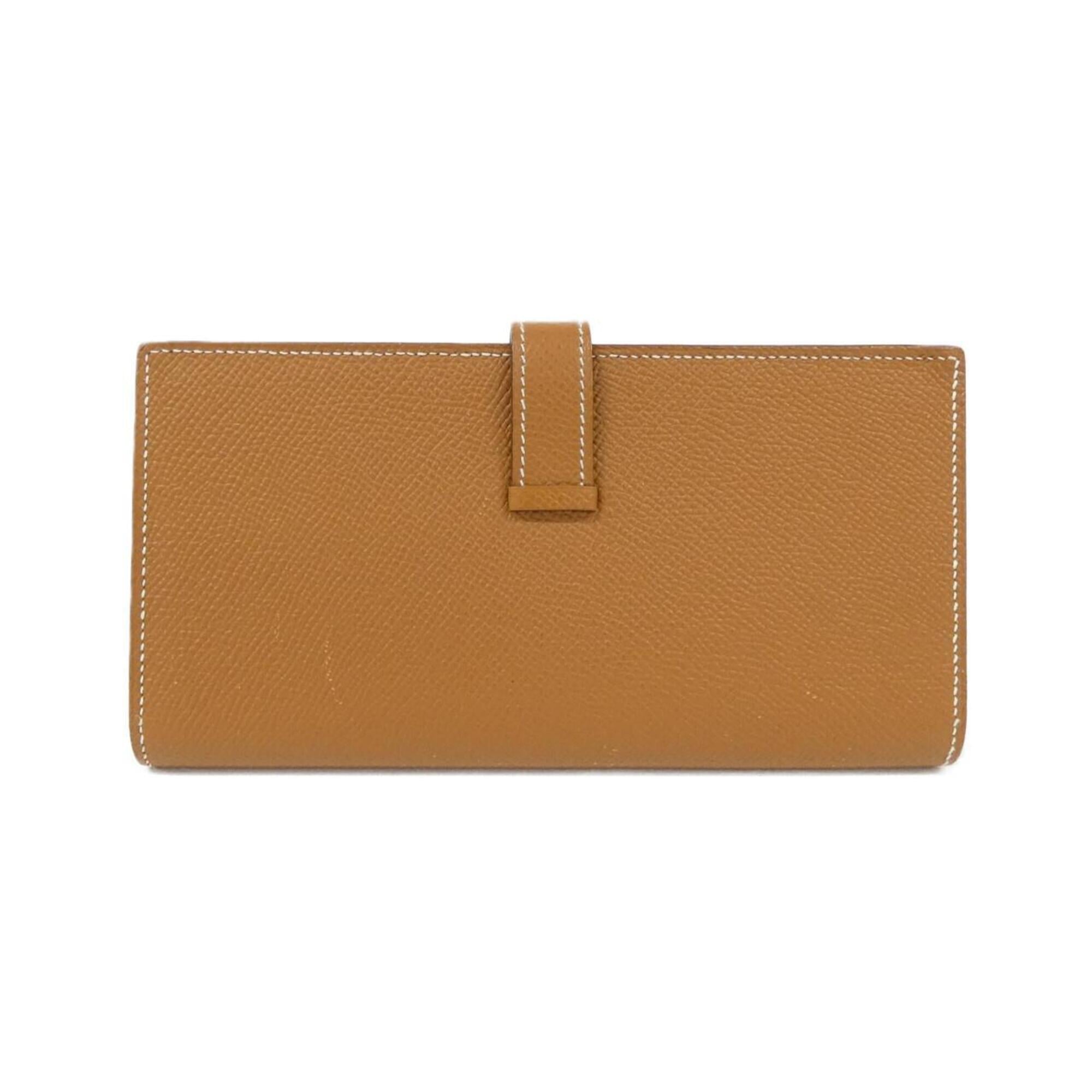Hermes Brown Epsom Leather Long Wallet (Bi-Fold) (Pre-Owned)