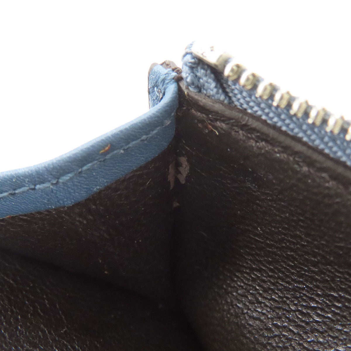Gucci Blue Dark Brown Leather Wallet (Bi-Fold) (Pre-Owned)