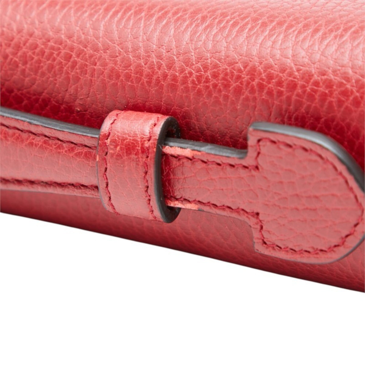 Gucci Red Color Leather Handbag Shoulder Bag (Pre-Owned)