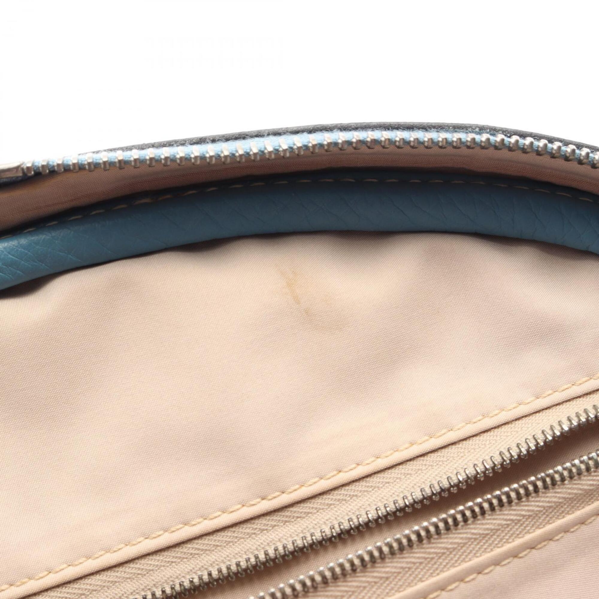 Hermes Blue Taurillon Clemence Leather Handbag (Pre-Owned)