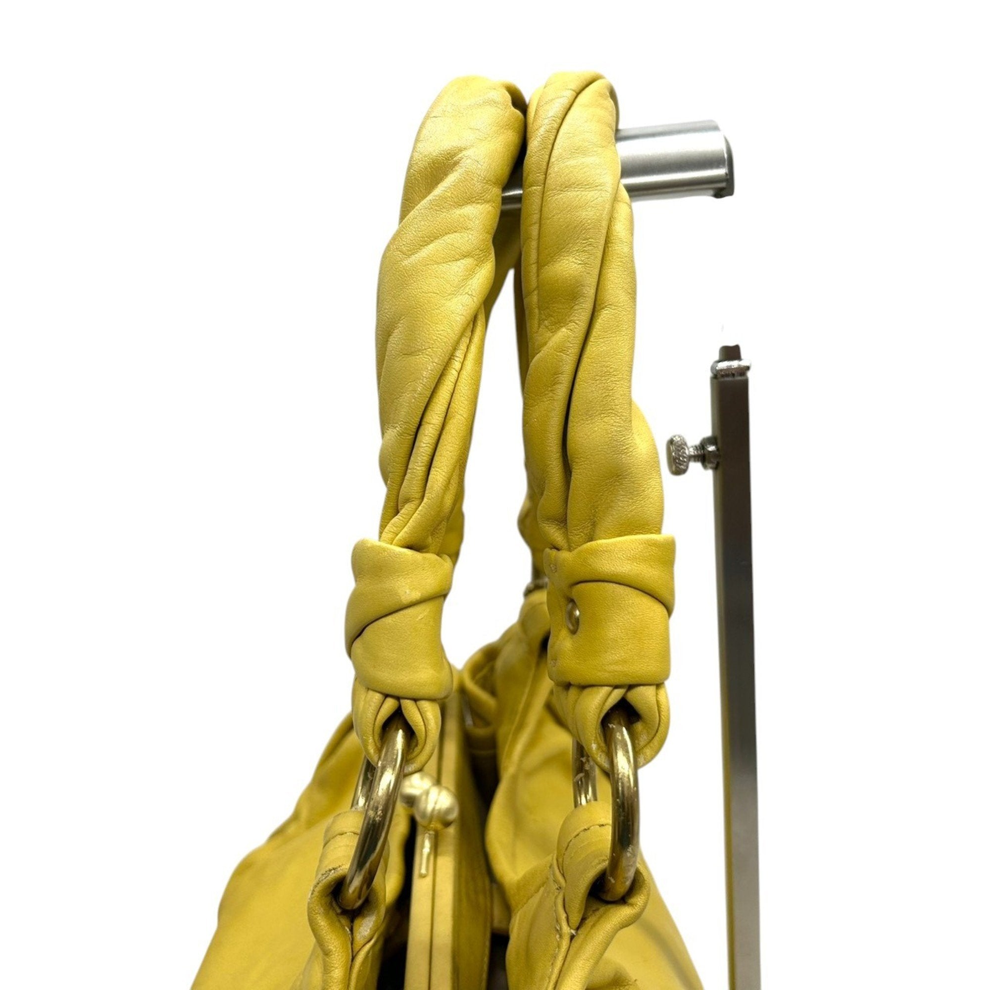 Coach Yellow Leather Handbag Shoulder Bag (Pre-Owned)