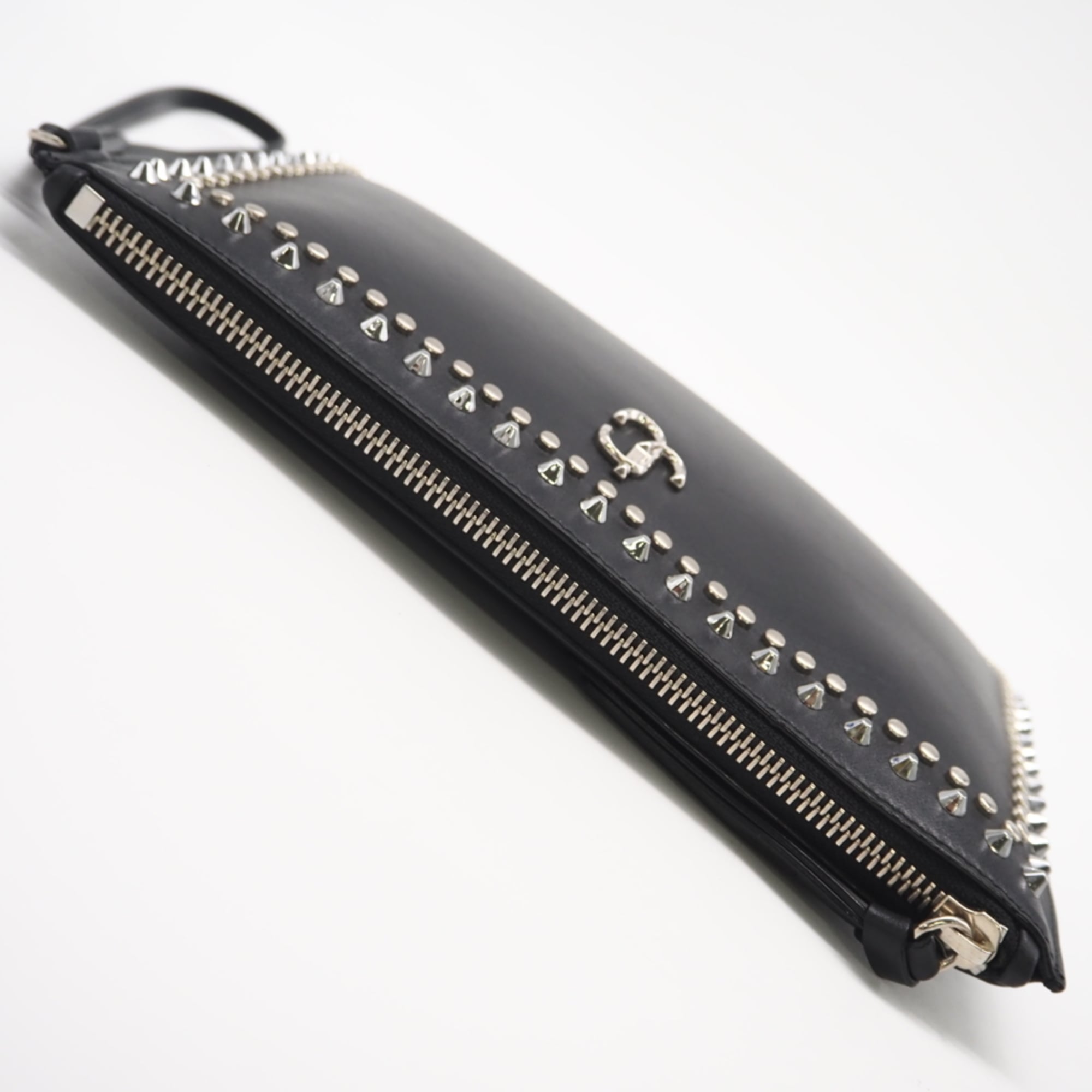 Jimmy Choo Black Leather Clutch Bag (Pre-Owned)