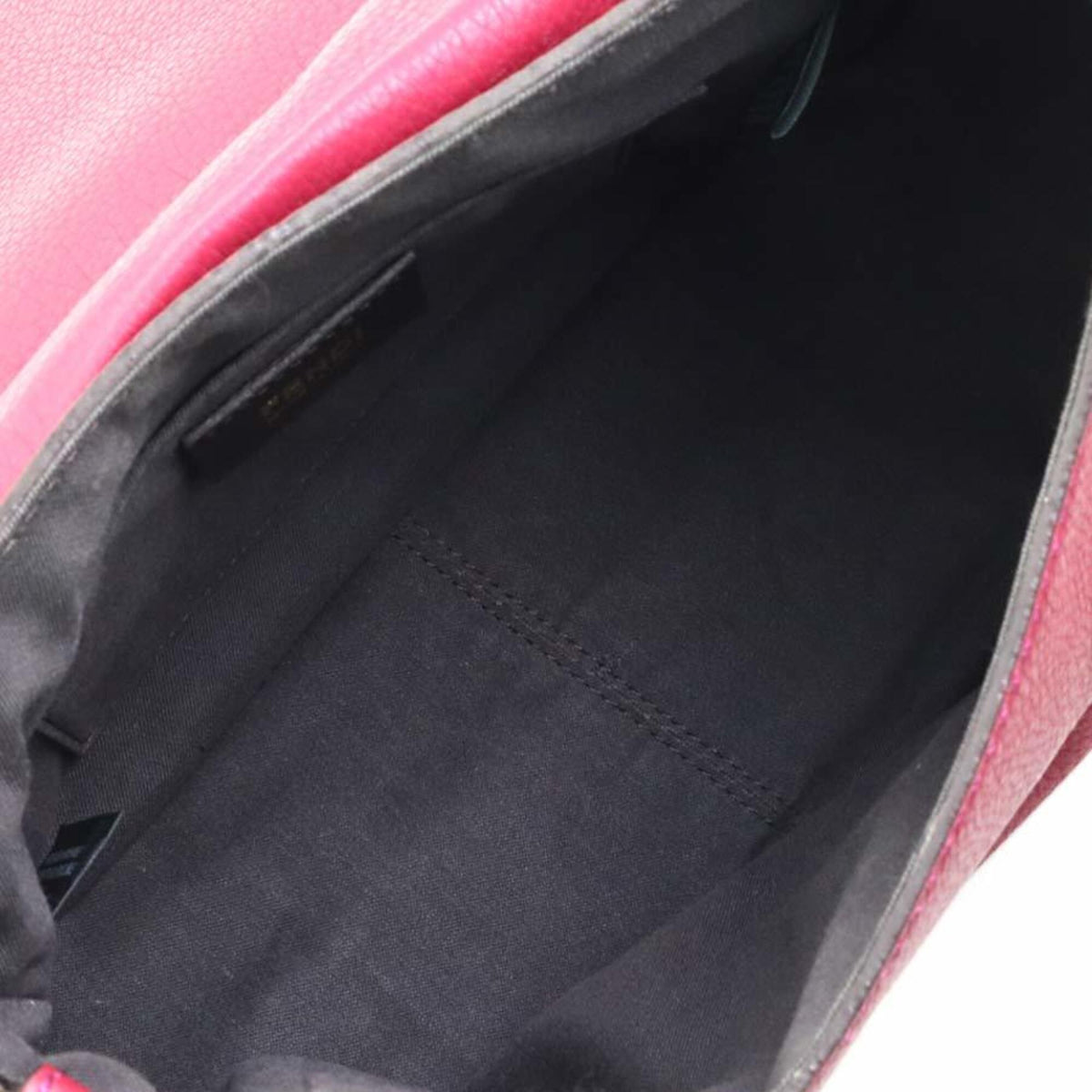 Fendi Bordeaux Leather Shoulder Bag (Pre-Owned)