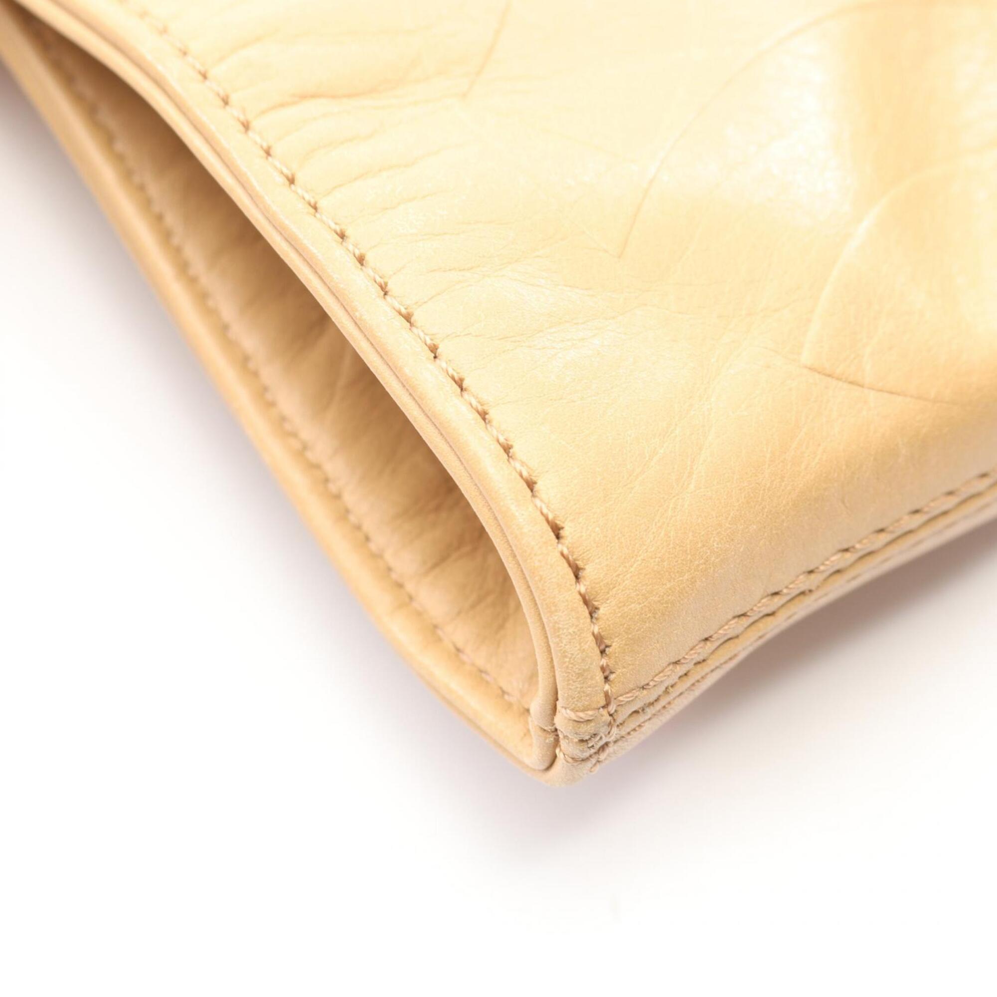Chanel Beige Leather Handbag Tote Bag (Pre-Owned)