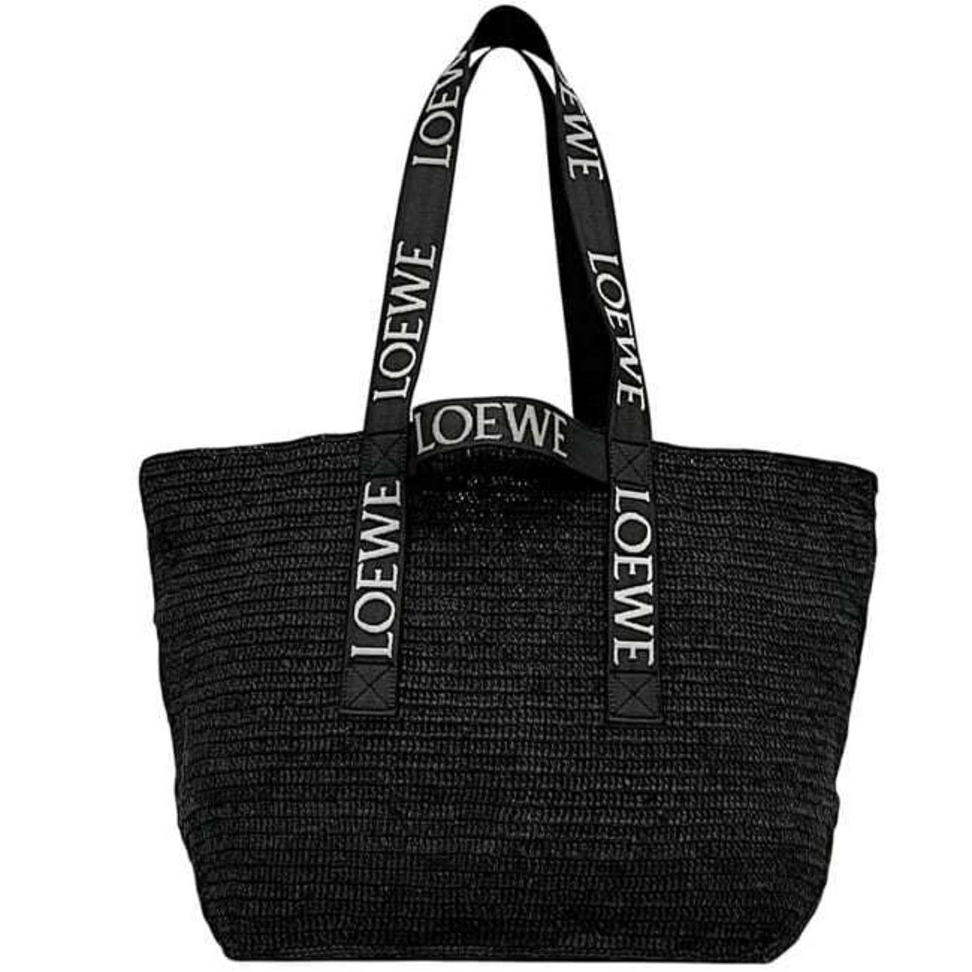 Loewe Black Raffia Tote Bag (Pre-Owned)