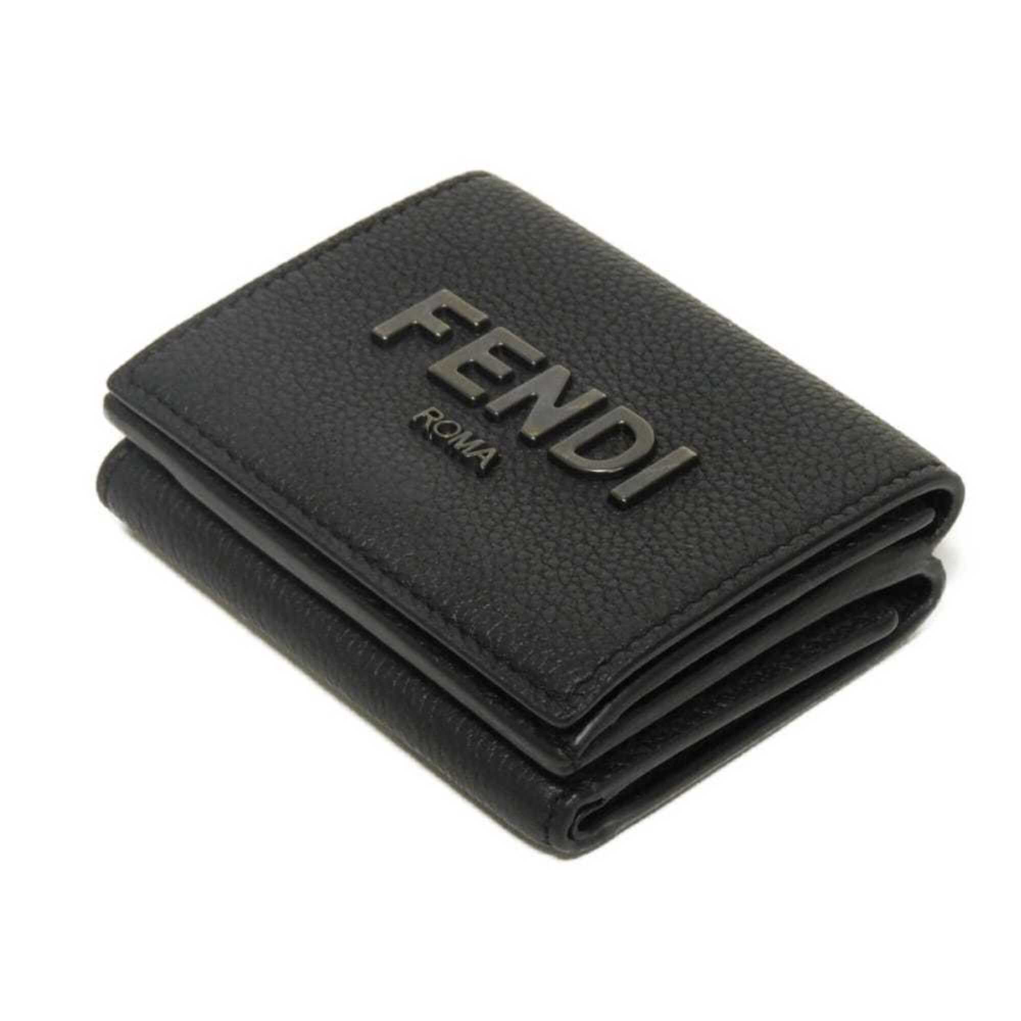 Fendi Black Gunmetal Wallet (Tri-Fold) (Pre-Owned)